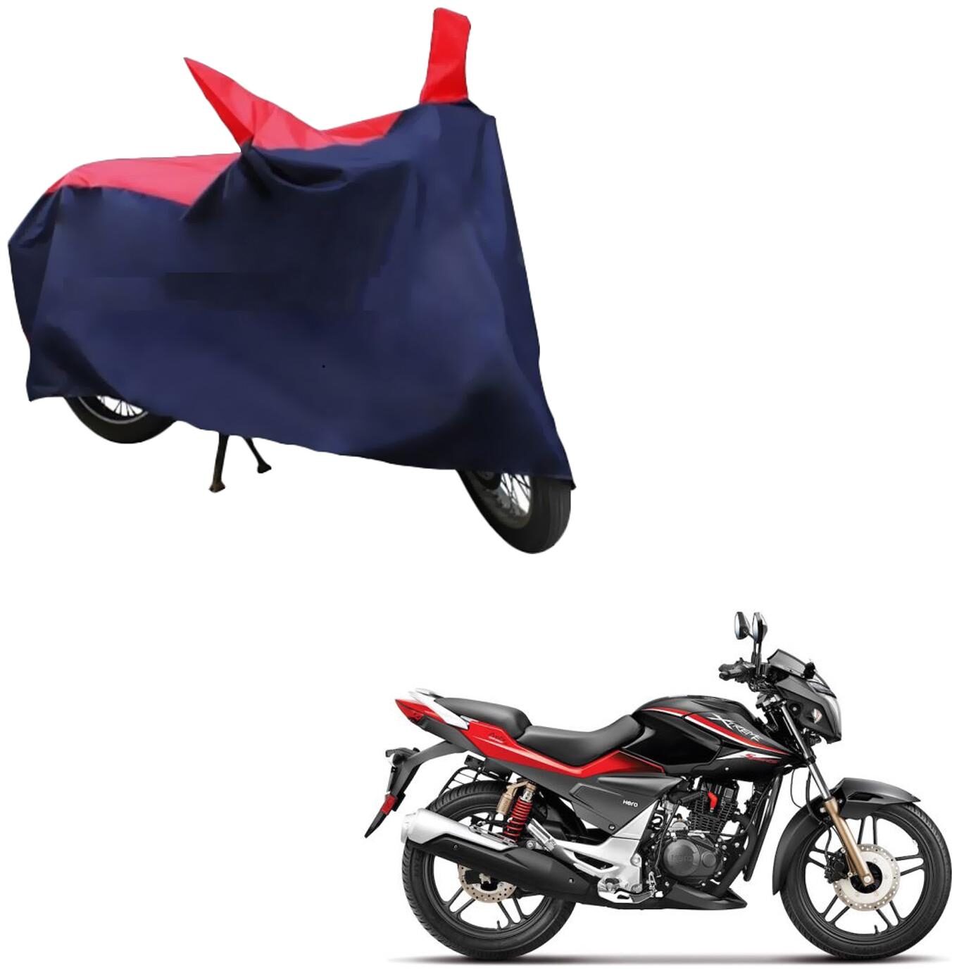 

AutoRetail Two Wheeler Polyster Cover for Hero Xtreme Sports with Sun Protection (Mirror Pocket Red and Blue Color)