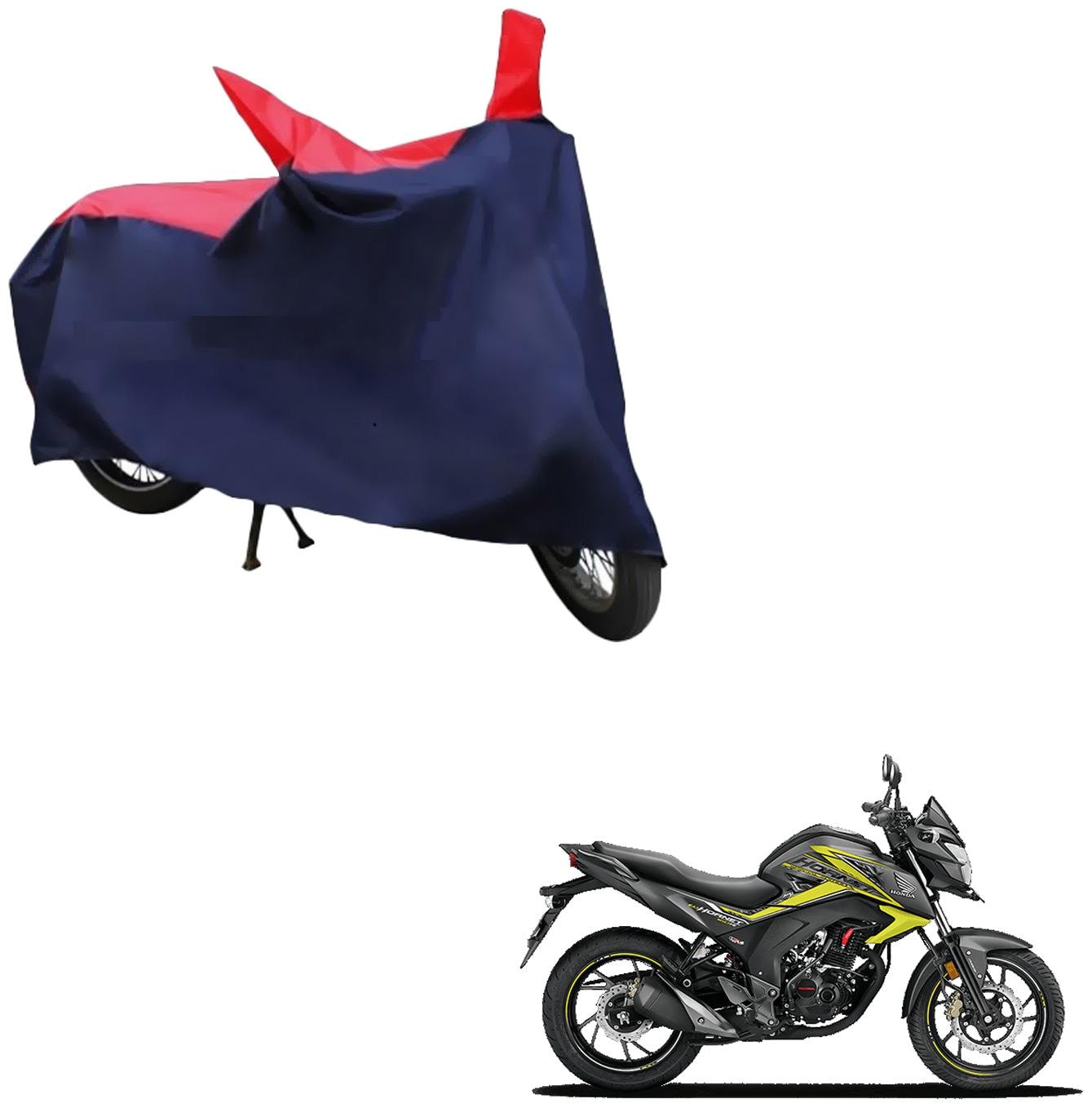 

AutoRetail Two Wheeler Polyster Cover for Honda CB Hornet 160R with Mirror Pocket (Red and Blue Color)
