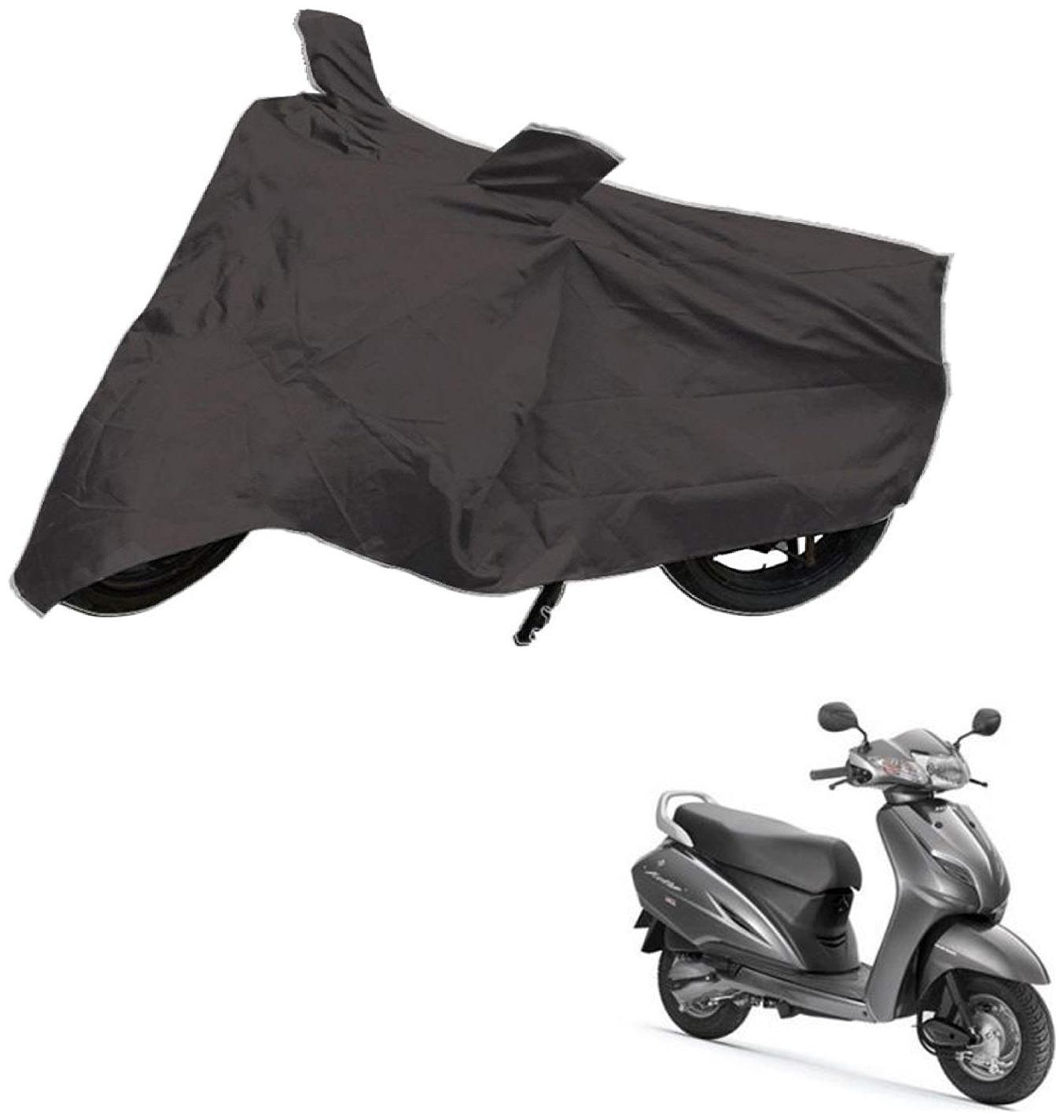 

AutoRetail Two Wheeler Polyster Cover for Honda Activa 3G with Mirror Pocket (Grey Color)