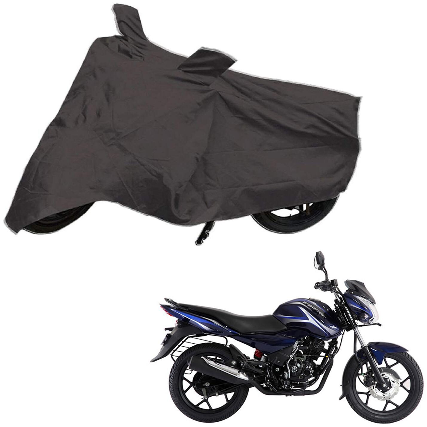 

AutoRetail Two Wheeler Polyster Cover for Bajaj Discover 150 with Sun Protection (Mirror Pocket Grey Color)