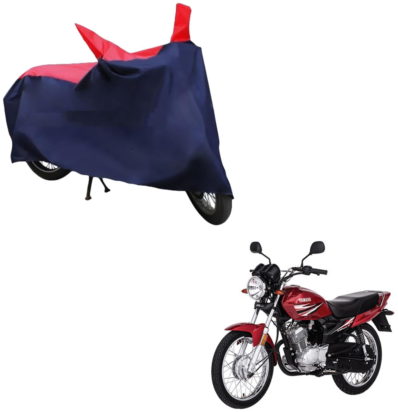 

AutoRetail Two Wheeler Polyster Cover for Yamaha YBR 125 with Sun Protection (Mirror Pocket Red and Blue Color)