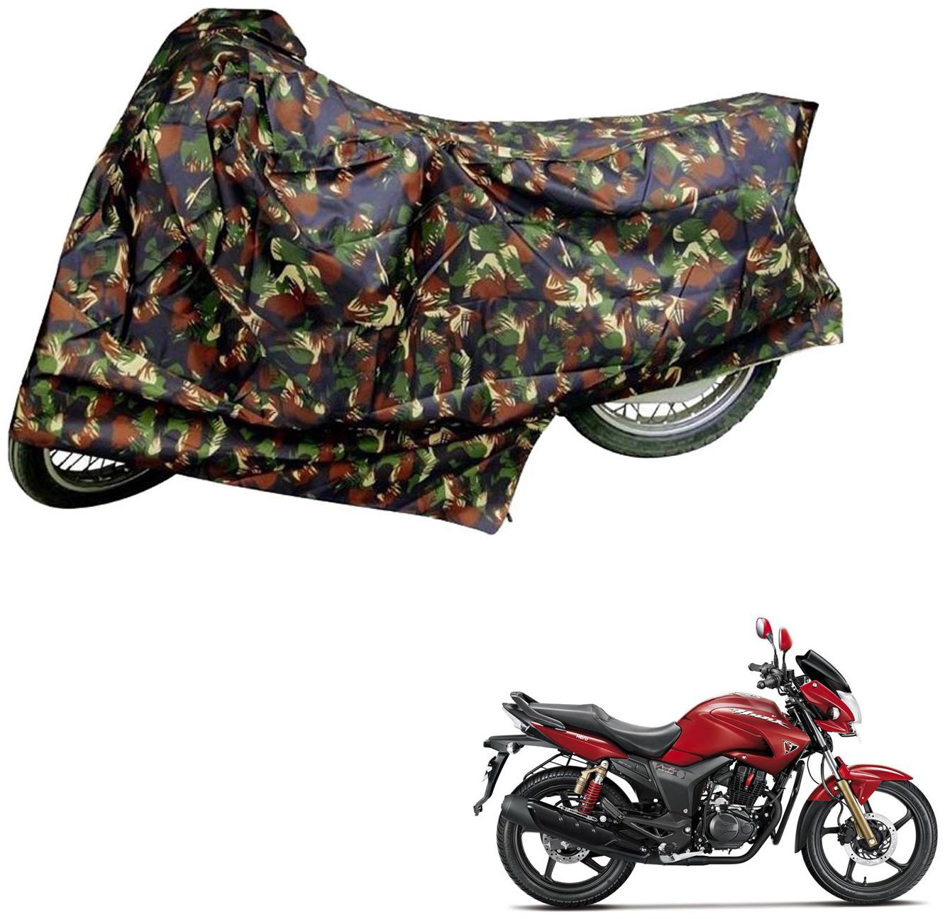 

AutoRetail Two Wheeler Polyster Cover for Hero Hunk with Sun Protection (Mirror Pocket Multi Color)