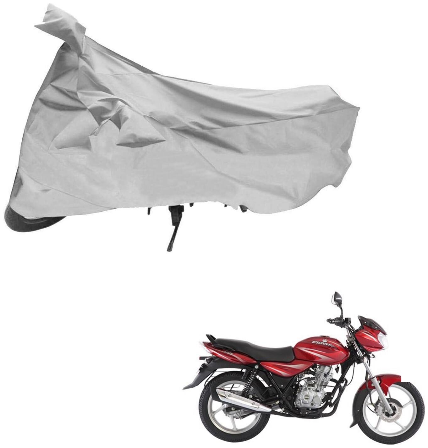 

AutoRetail Two Wheeler Polyster Cover for Bajaj Discover 125 DTS-i with Sun Protection (Mirror Pocket Silver Color)