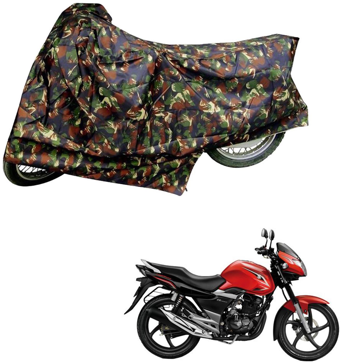 

AutoRetail Two Wheeler Polyster Cover for Suzuki GS 150R with Sun Protection (Mirror Pocket Multi Color)