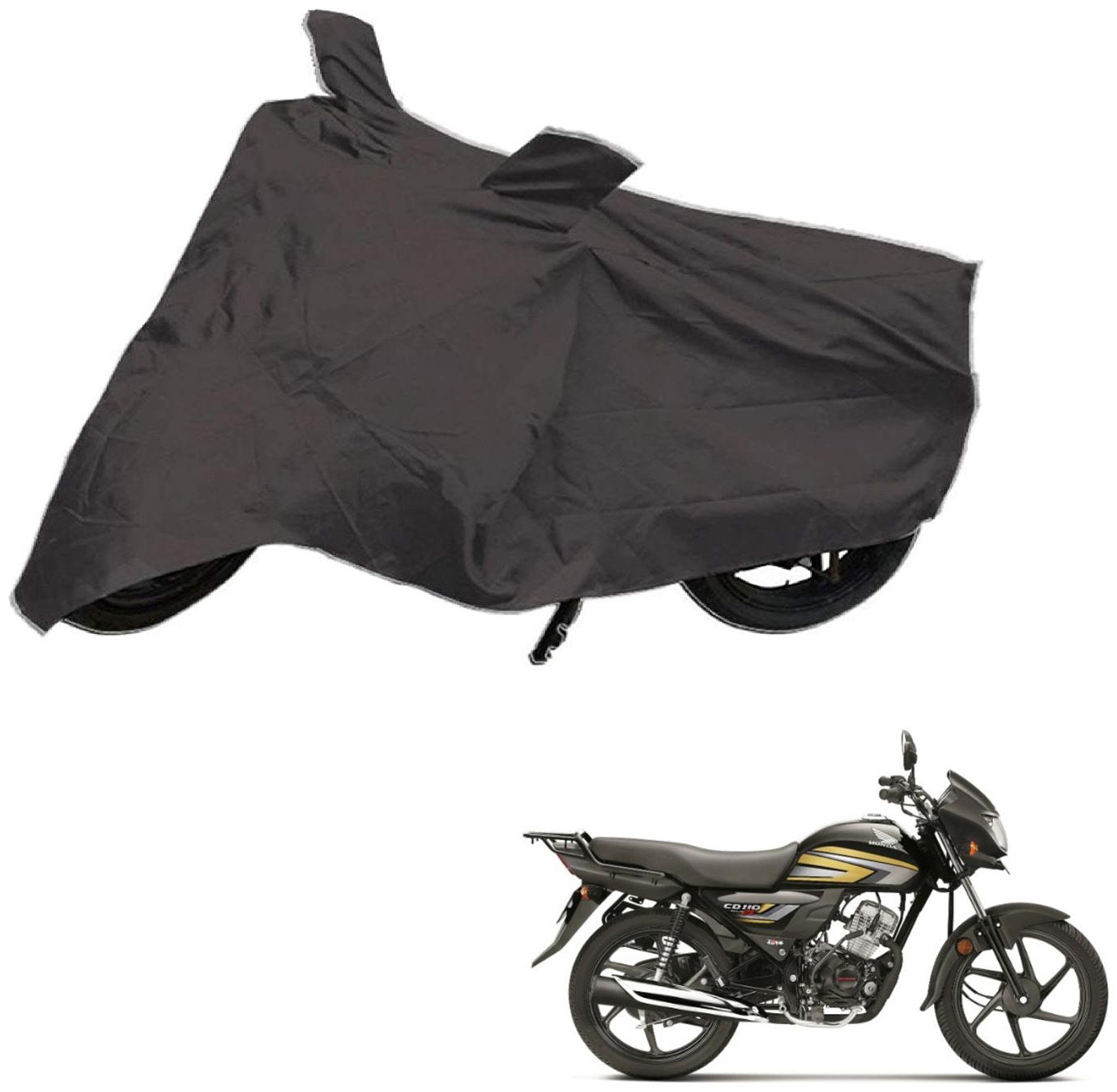 

AutoRetail Two Wheeler Polyster Cover for Honda CD 110 Dream with Sun Protection (Mirror Pocket Grey Color)
