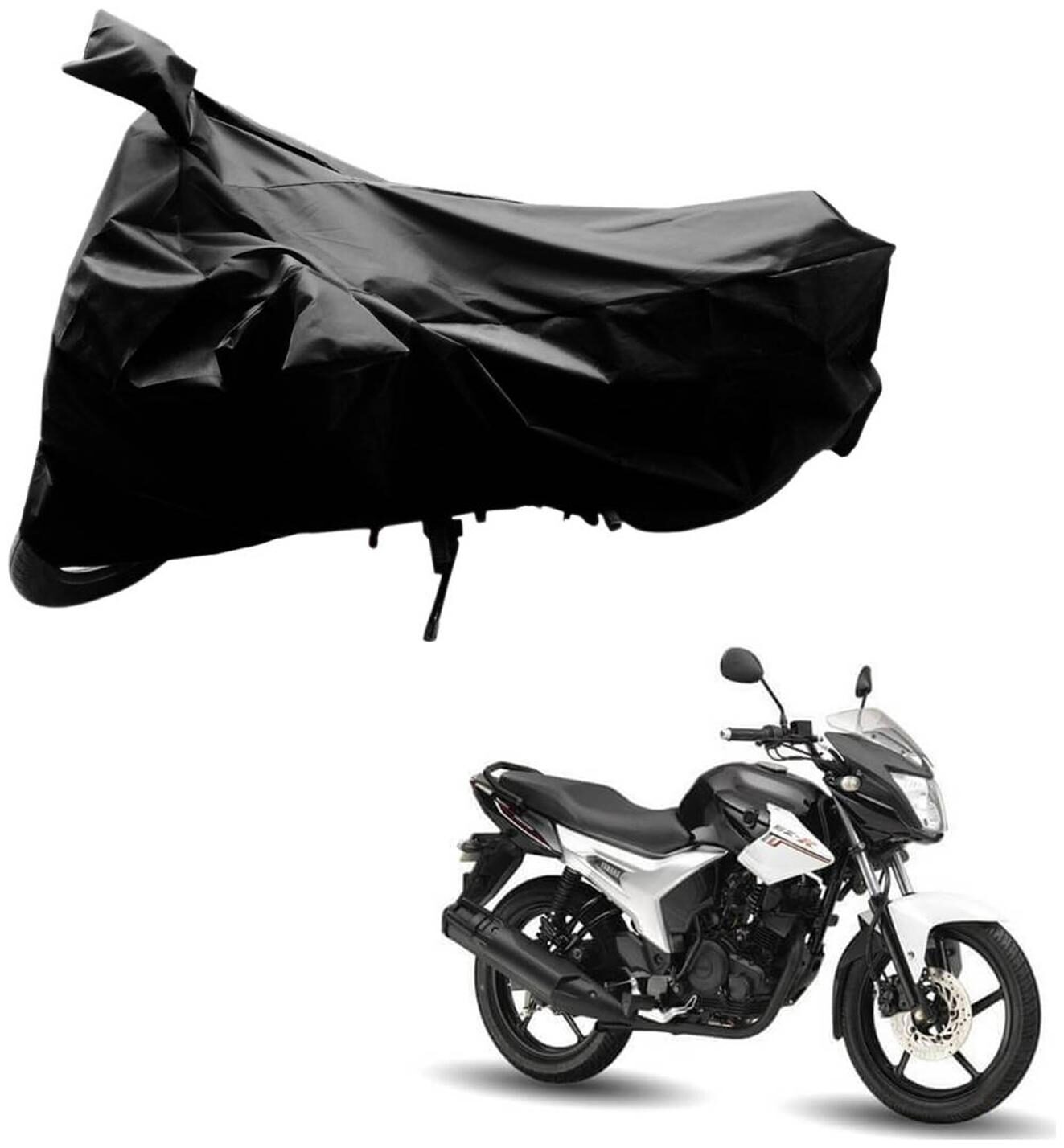 

AutoRetail Two Wheeler Polyster Cover for Yamaha SZ-R with Mirror Pocket (Black Color)