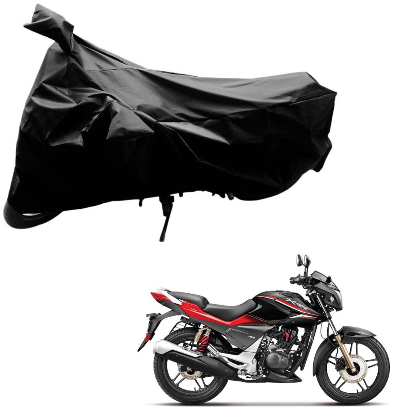 

AutoRetail Two Wheeler Polyster Cover for Hero Xtreme Sports with Sun Protection (Mirror Pocket Black Color)