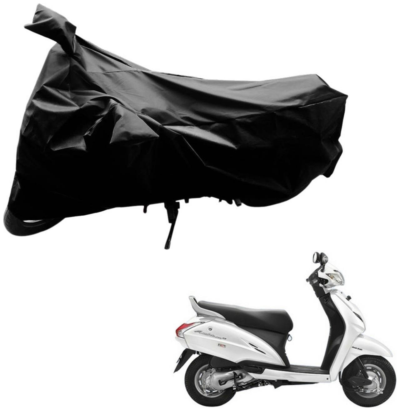 

AutoRetail Two Wheeler Polyster Cover for Honda Activa with Mirror Pocket (Black Color)