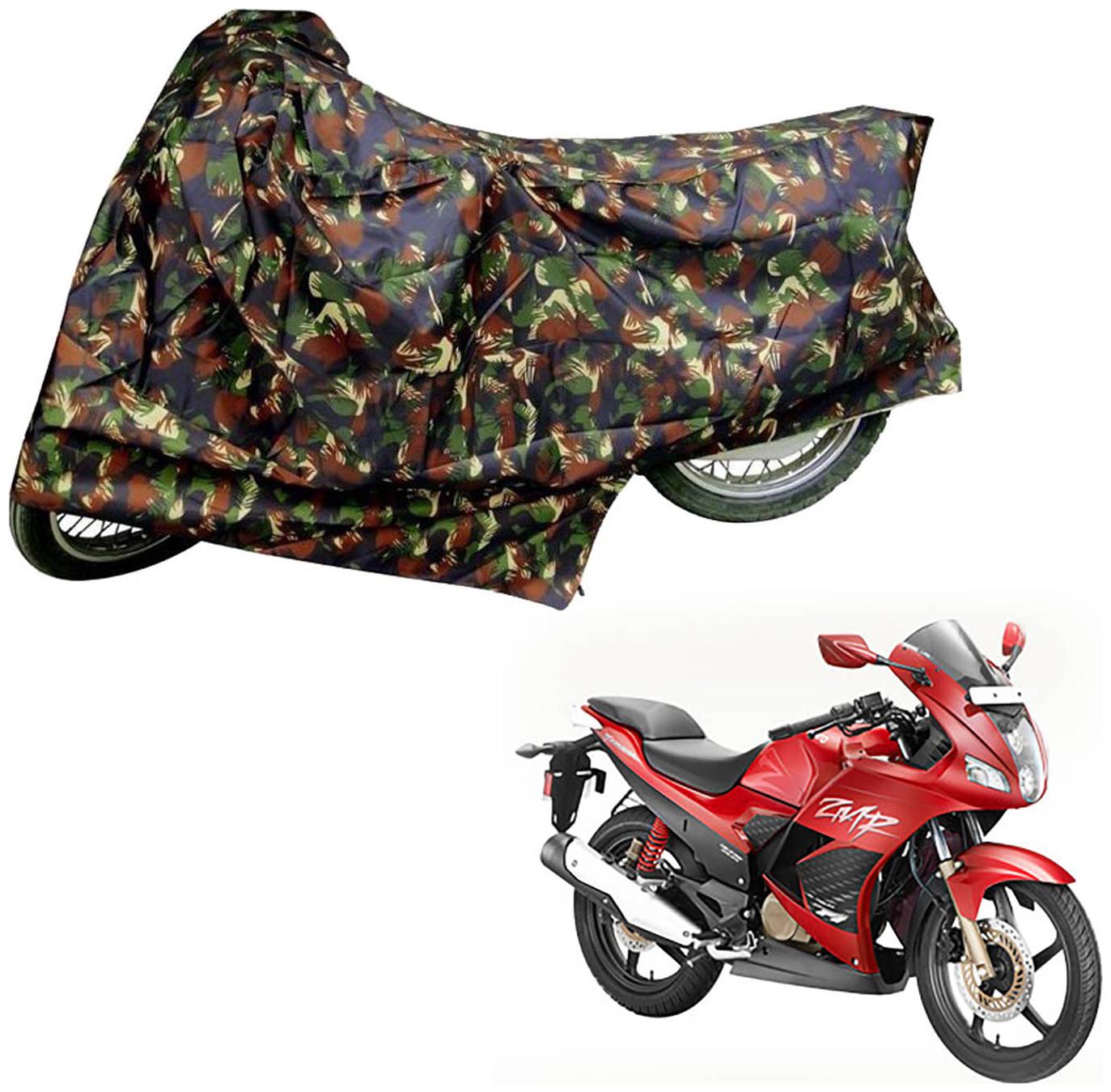 

AutoRetail Two Wheeler Polyster Cover for Hero Karizma ZMR with Mirror Pocket (Multi Color)