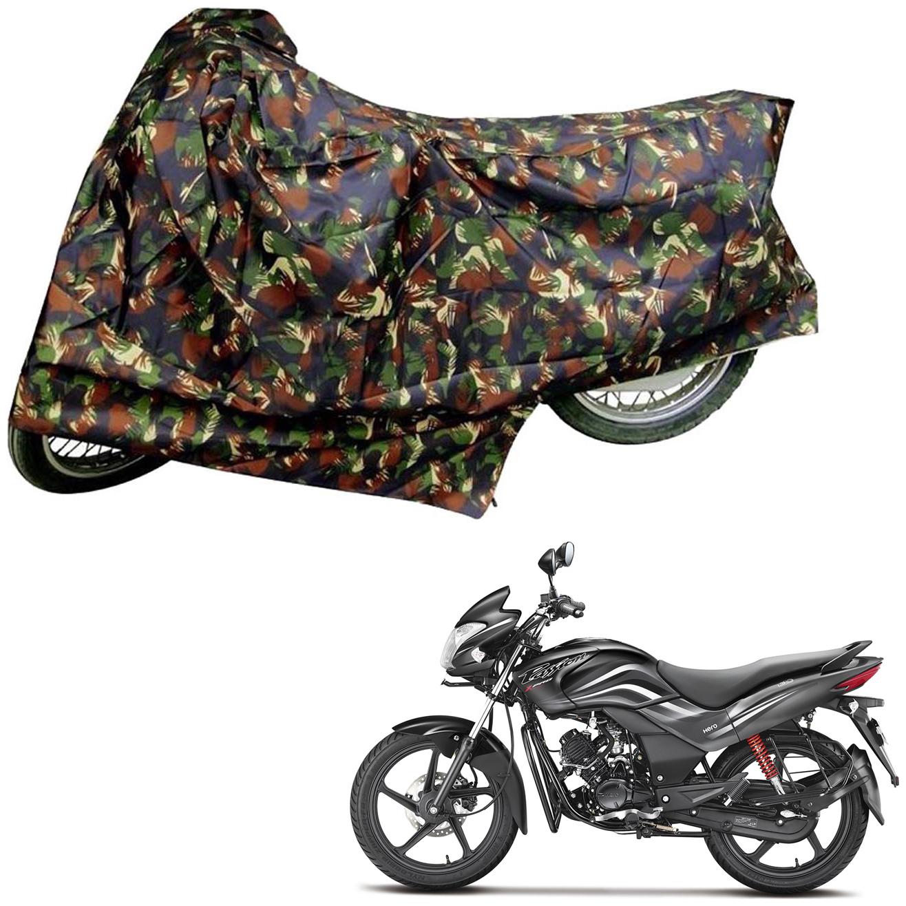 

AutoRetail Two Wheeler Polyster Cover for Hero Passion Pro with Mirror Pocket (Multi Color)