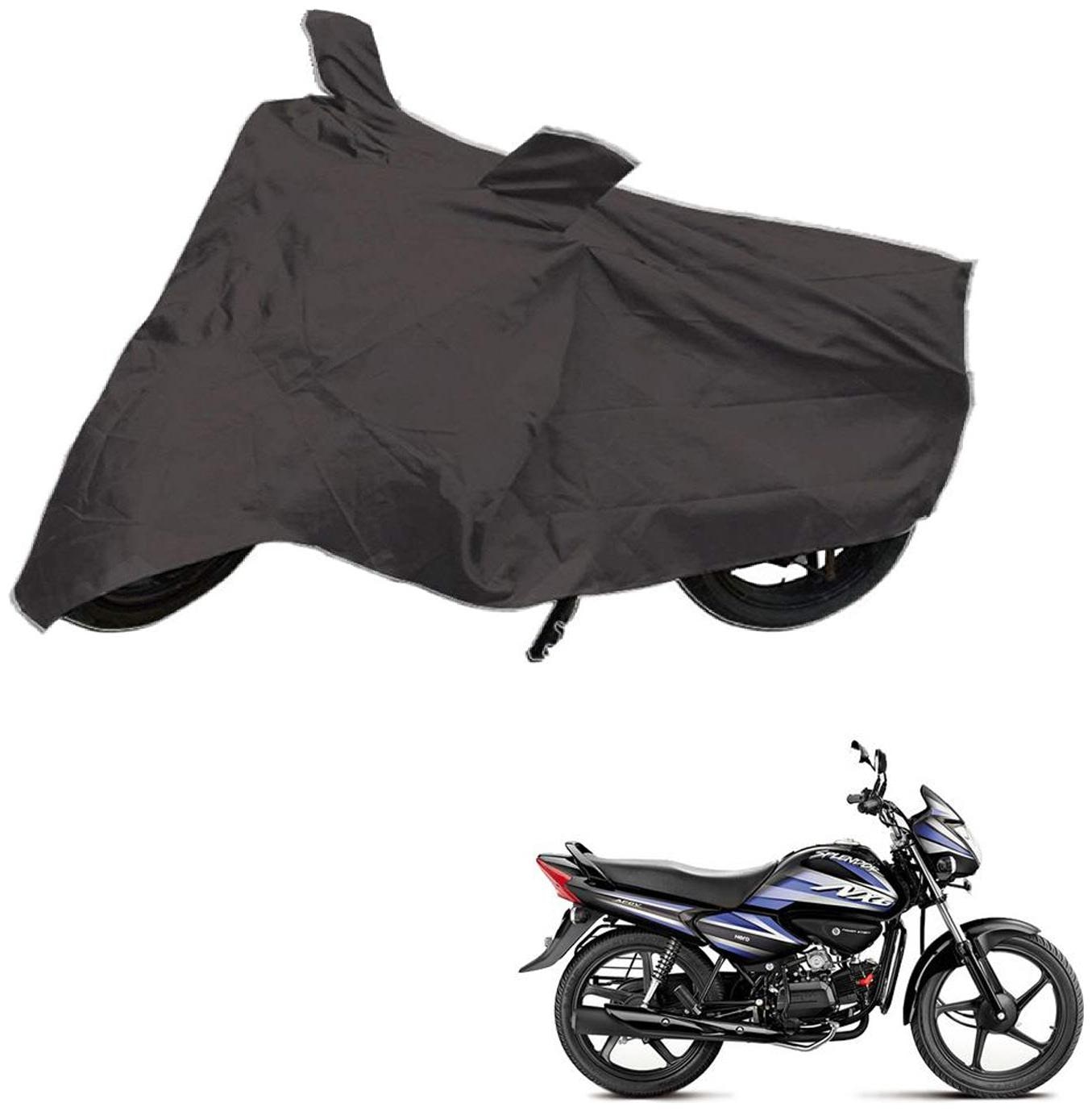 

AutoRetail Two Wheeler Polyster Cover for Hero Splendor NXG with Sun Protection (Mirror Pocket Grey Color)