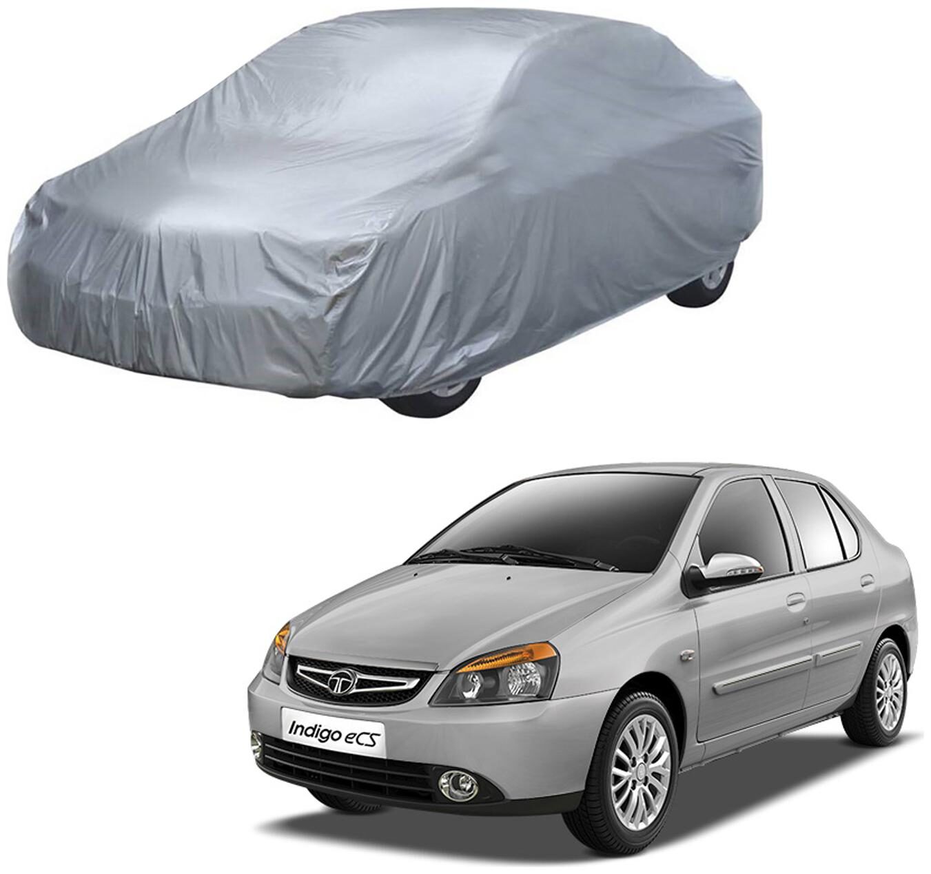 

AutoRetail Tata INDIGO CS Silver Matty Car Body Cover for 2015 Model (Triple Stiched without Mirror Pocket)