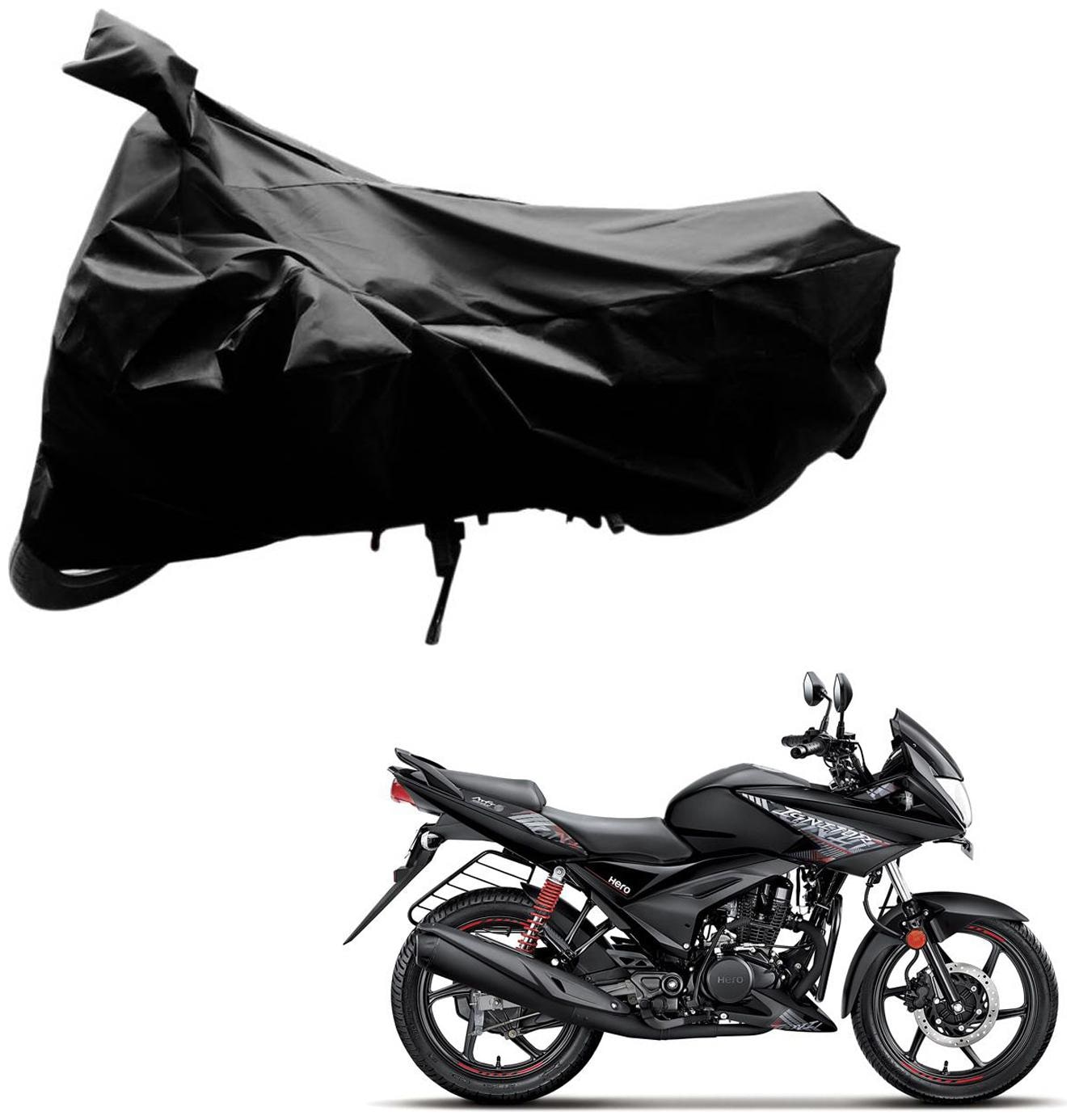 

AutoRetail Two Wheeler Polyster Cover for Hero Ignitor with Sun Protection (Mirror Pocket Black Color)