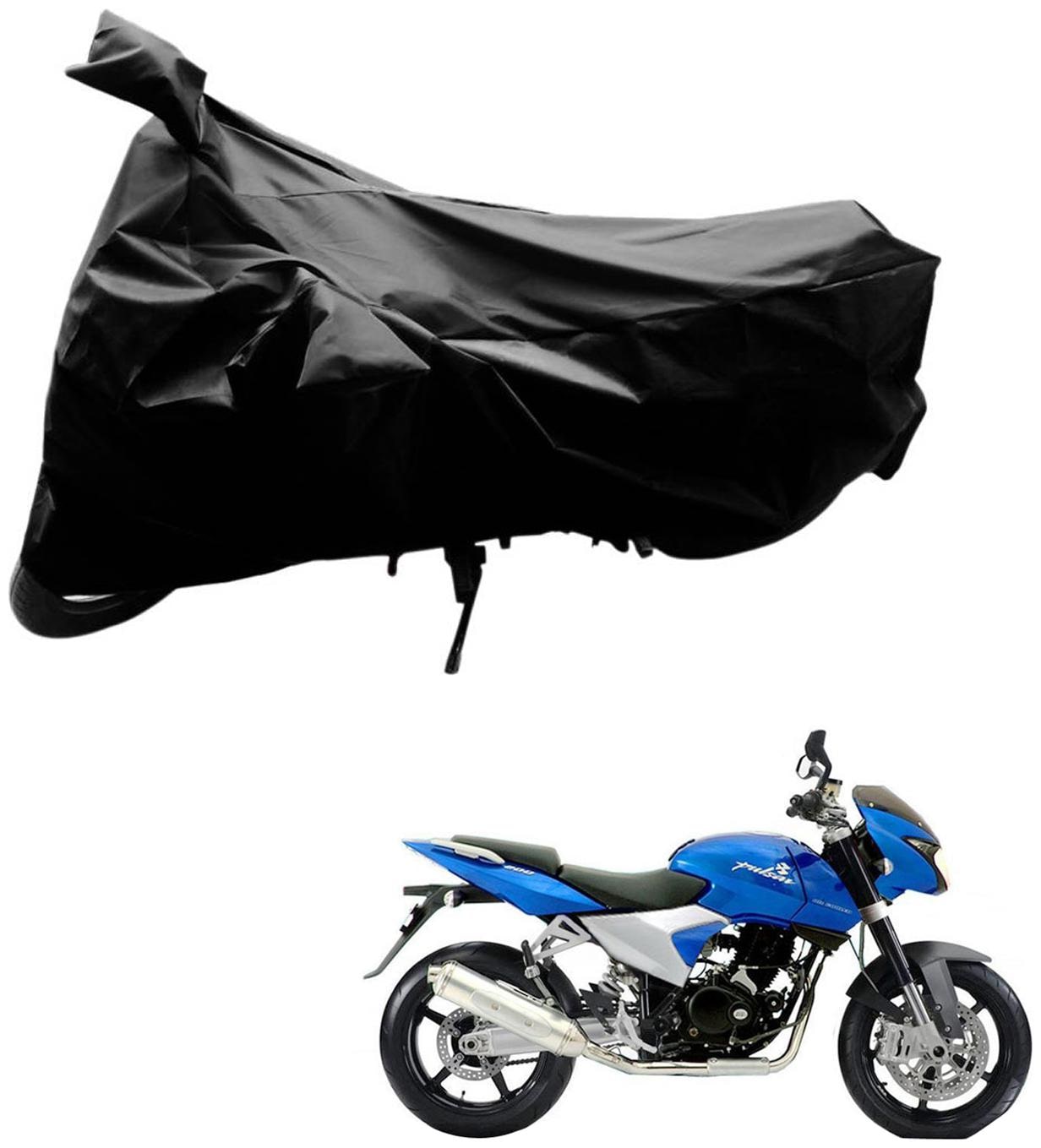 

AutoRetail UV Resistant Two Wheeler Polyster Cover for Bajaj Pulsar 150 DTS-i (Mirror Pocket Black Color)