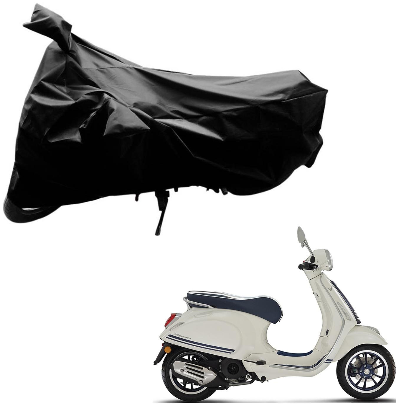 

AutoRetail UV Resistant Two Wheeler Polyster Cover for Piaggio Vespa (Mirror Pocket Black Color)