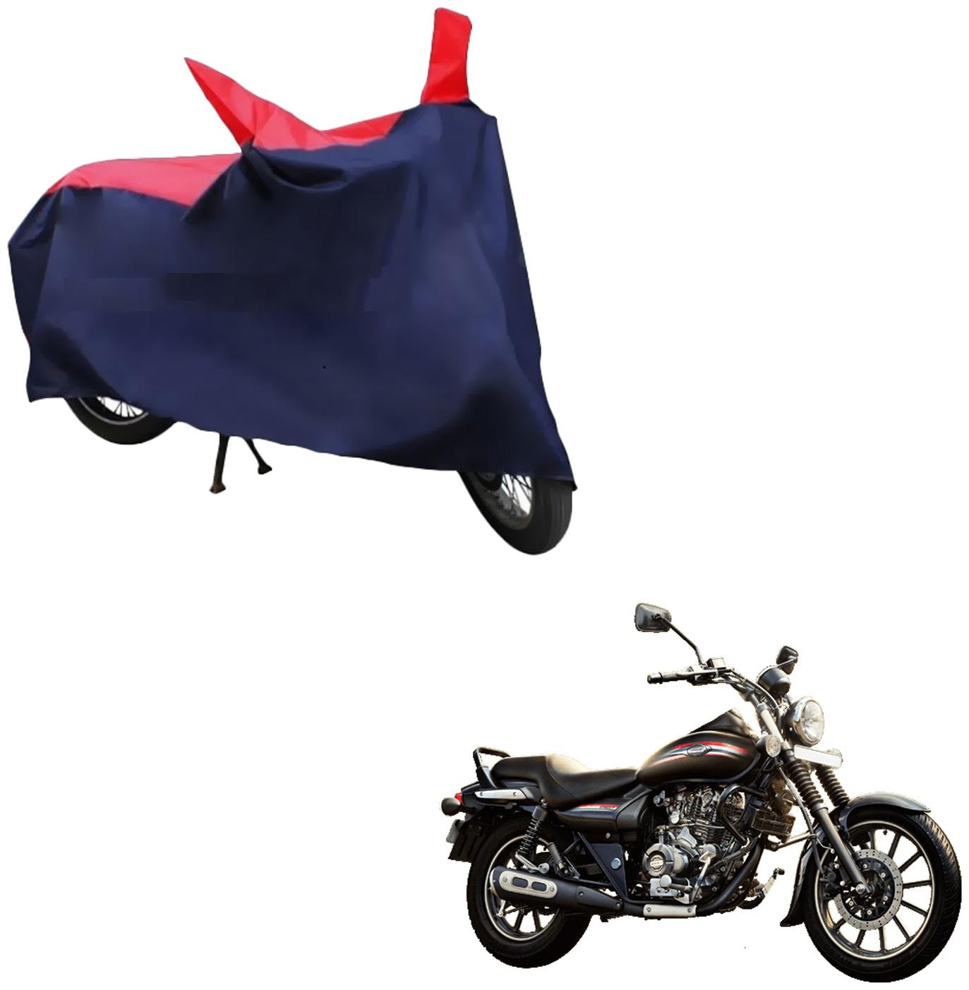 

AutoRetail UV Resistant Two Wheeler Polyster Cover for Bajaj Avenger Street 150 DTS-I (Mirror Pocket Red and Blue Color)