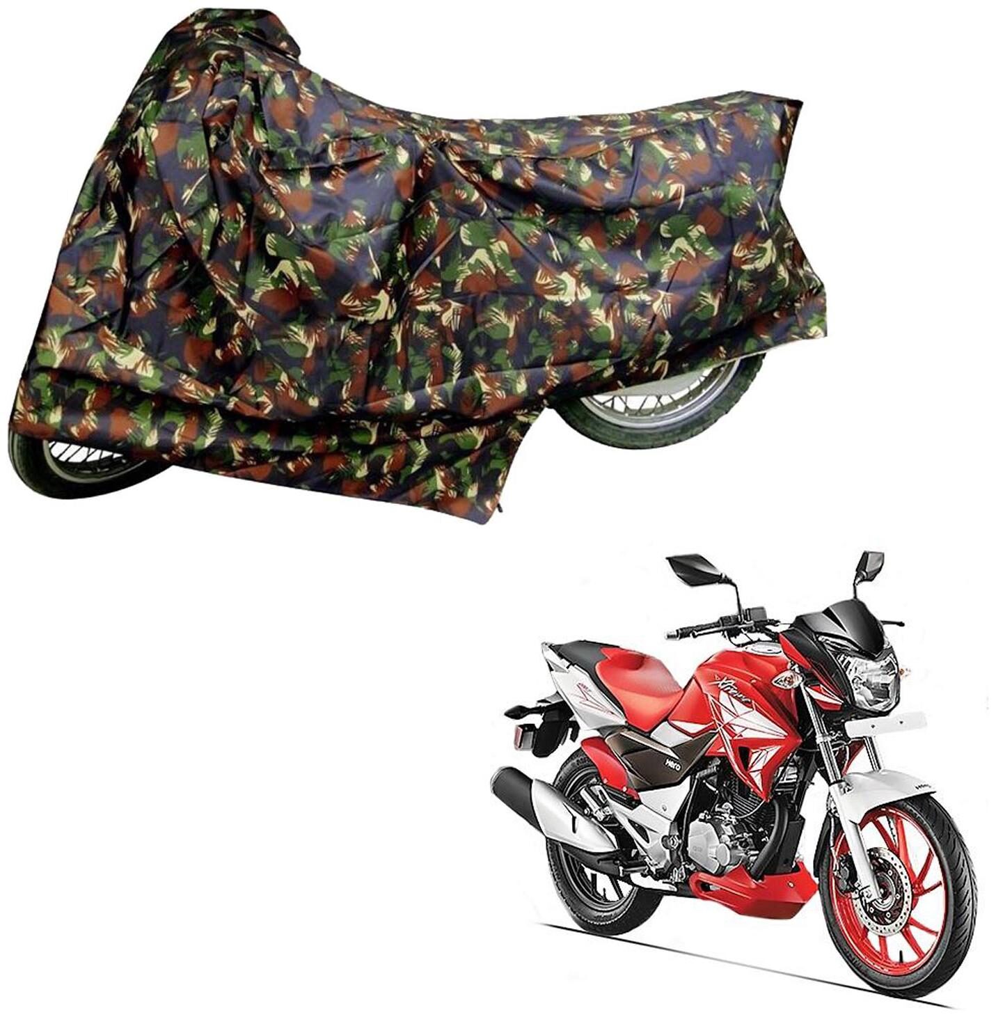 

AutoRetail UV Resistant Two Wheeler Polyster Cover for Hero Xtreme (Mirror Pocket Multicolor)