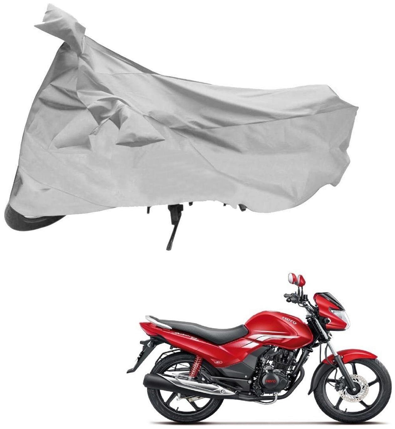 

AutoRetail UV Resistant Two Wheeler Polyster Cover for Hero Achiever (Mirror Pocket Silver Color)
