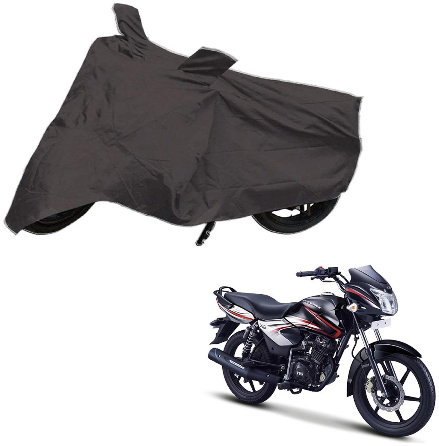 

AutoRetail UV Resistant Two Wheeler Polyster Cover for TVS Phoenix (Mirror Pocket Grey Color)