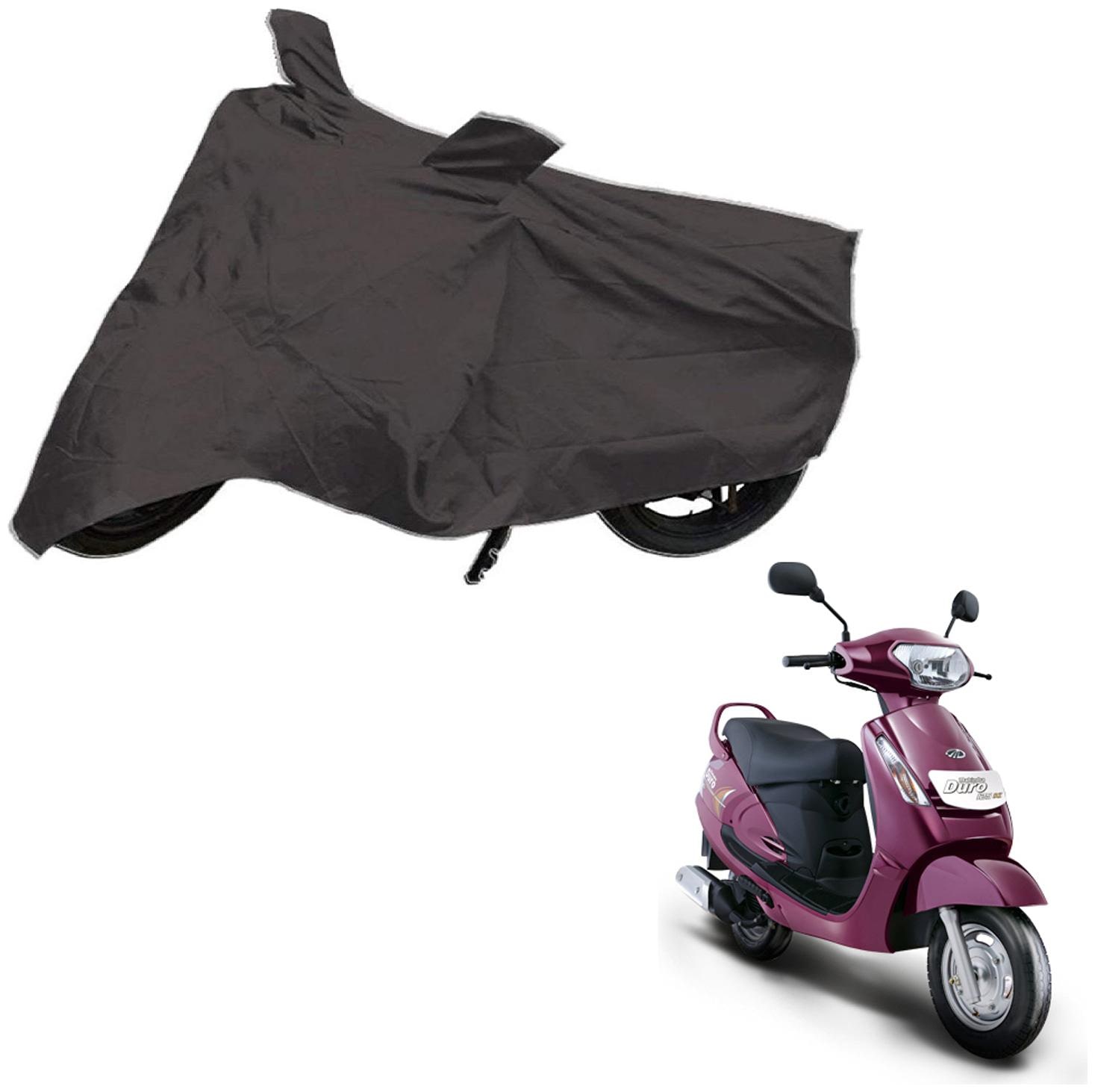

AutoRetail UV Resistant Two Wheeler Polyster Cover for Mahindra Kine (Mirror Pocket Grey Color)
