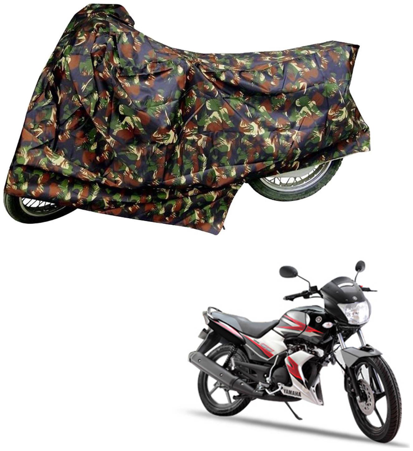 

AutoRetail UV Resistant Two Wheeler Polyster Cover for Yamaha SS 125 (Mirror Pocket Multicolor)