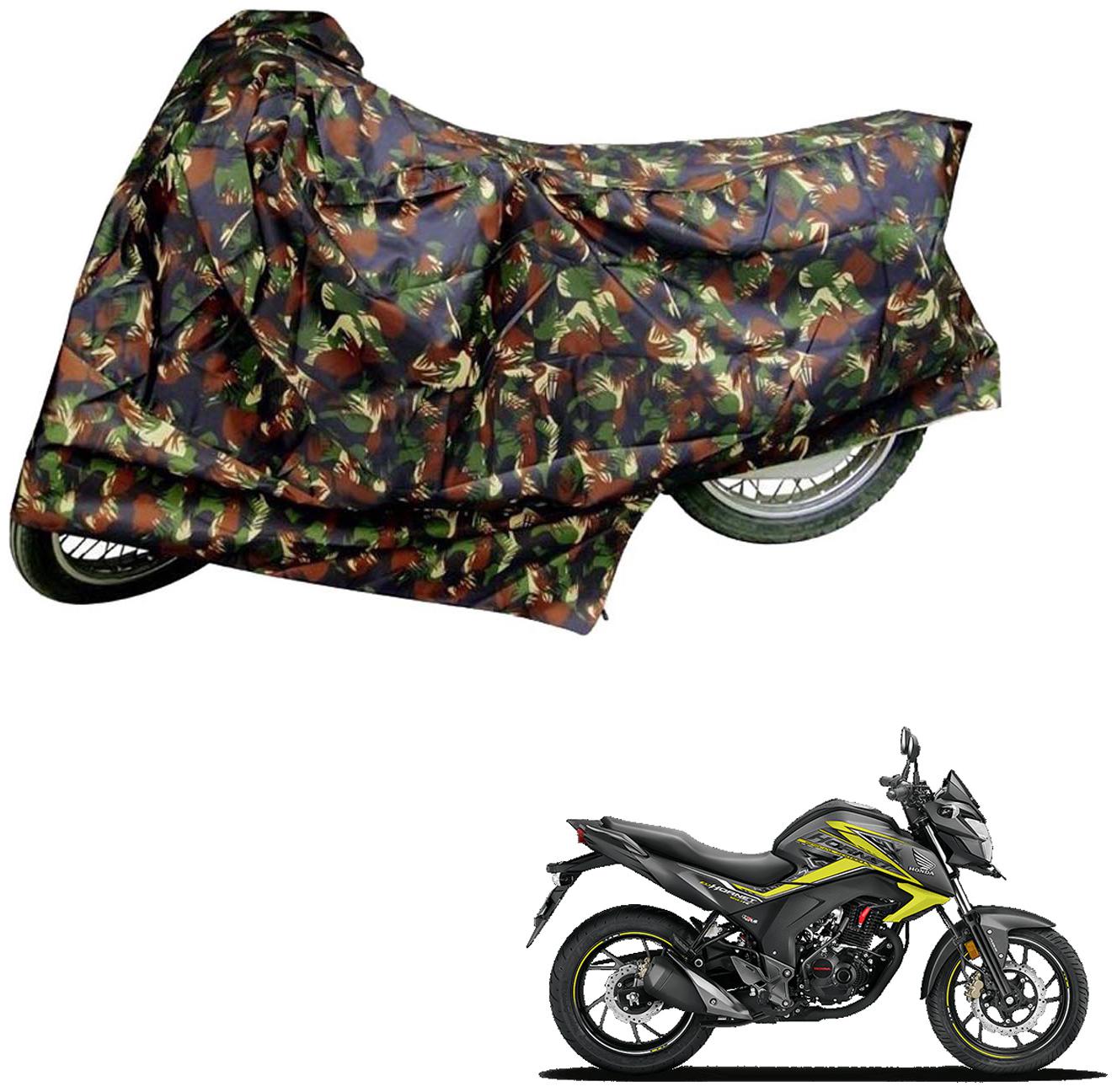 

AutoRetail UV Resistant Two Wheeler Polyster Cover for Honda CB Hornet 160R (Mirror Pocket Multicolor)