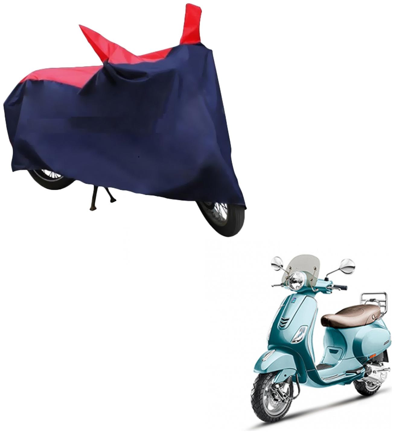 

AutoRetail UV Resistant Two Wheeler Polyster Cover for Piaggio Vespa VXl 150 (Mirror Pocket Red and Blue Color)