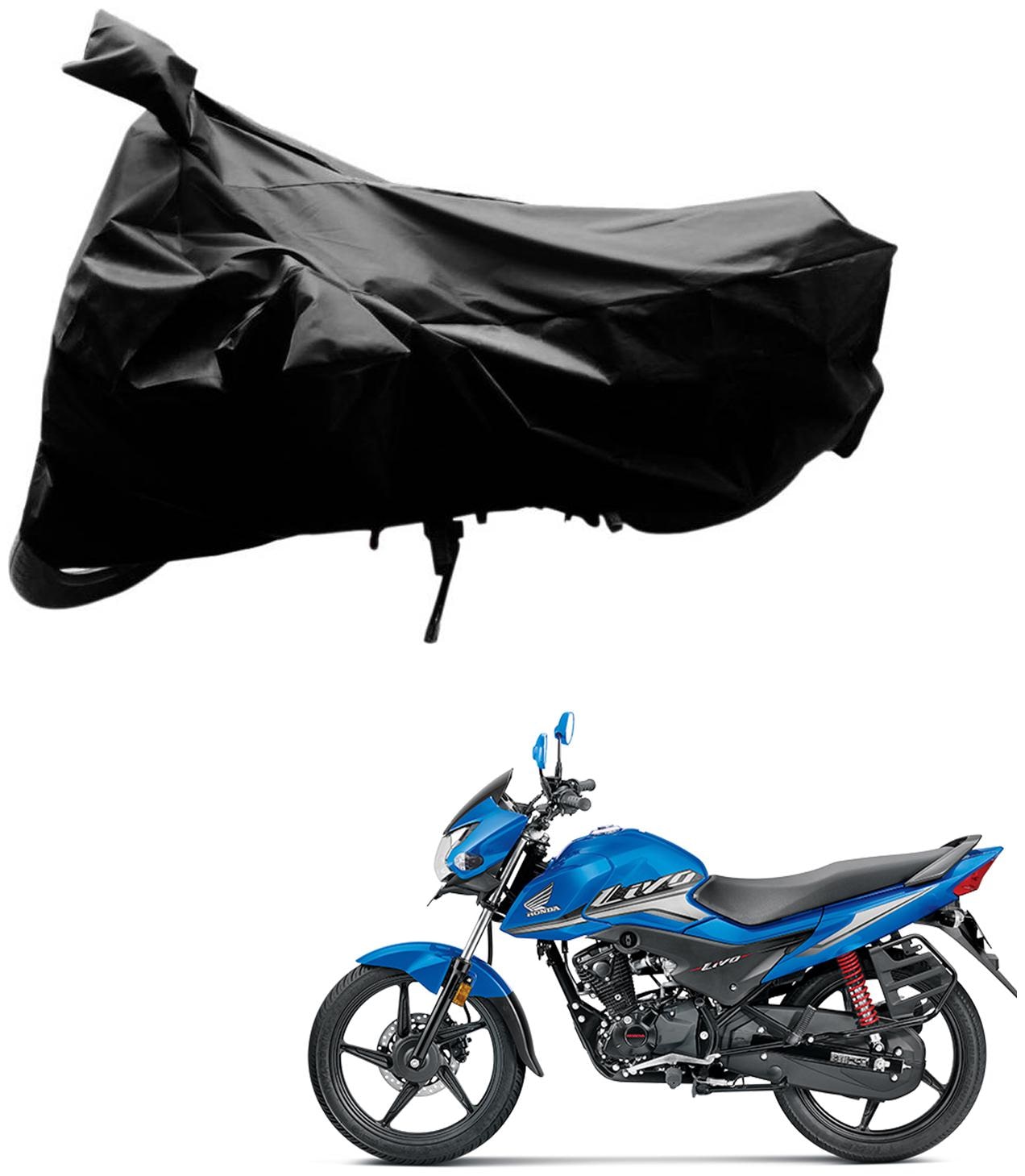 

AutoRetail UV Resistant Two Wheeler Polyster Cover for Honda Livo (Mirror Pocket Black Color)
