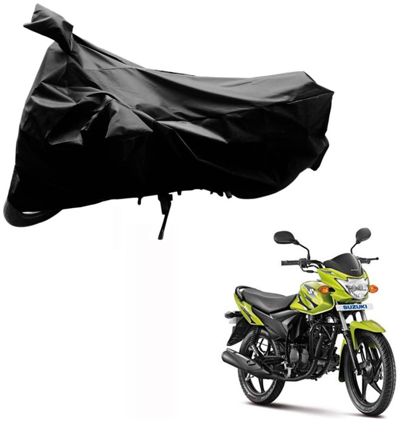 

AutoRetail UV Resistant Two Wheeler Polyster Cover for Suzuki Slingshot (Mirror Pocket Black Color)