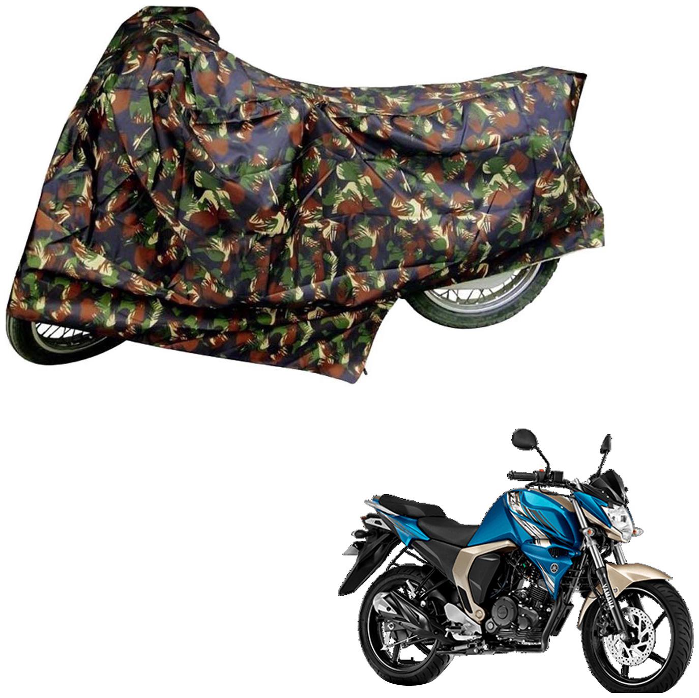 

AutoRetail UV Resistant Two Wheeler Polyster Cover for Yamaha FZ-S (Mirror Pocket Multicolor)