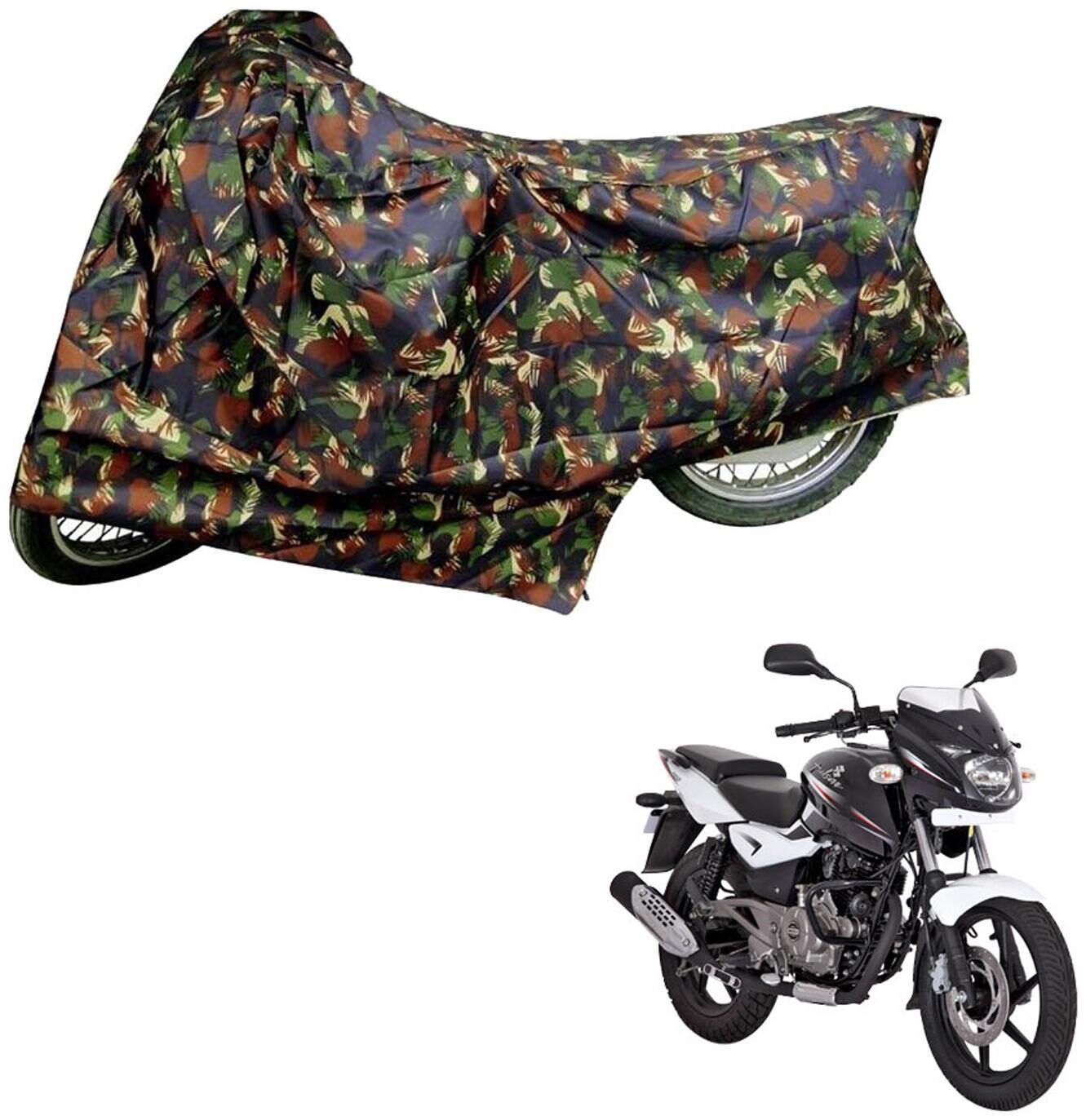 

AutoRetail UV Resistant Two Wheeler Polyster Cover for Bajaj Pulsar 180 DTS-i (Mirror Pocket Multicolor)
