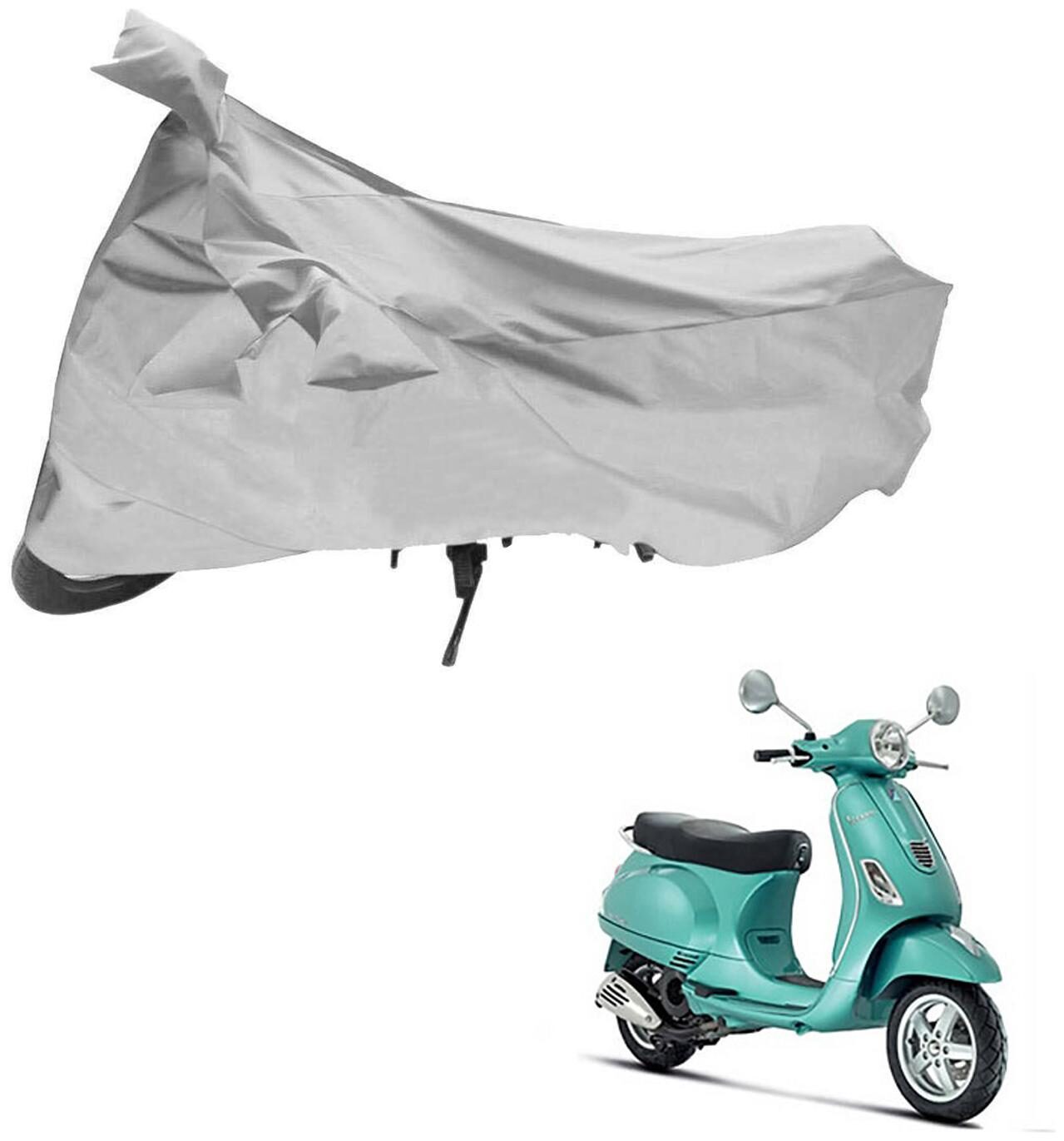 

AutoRetail UV Resistant Two Wheeler Polyster Cover for Mahindra Vespa Lx (Mirror Pocket Silver Color)