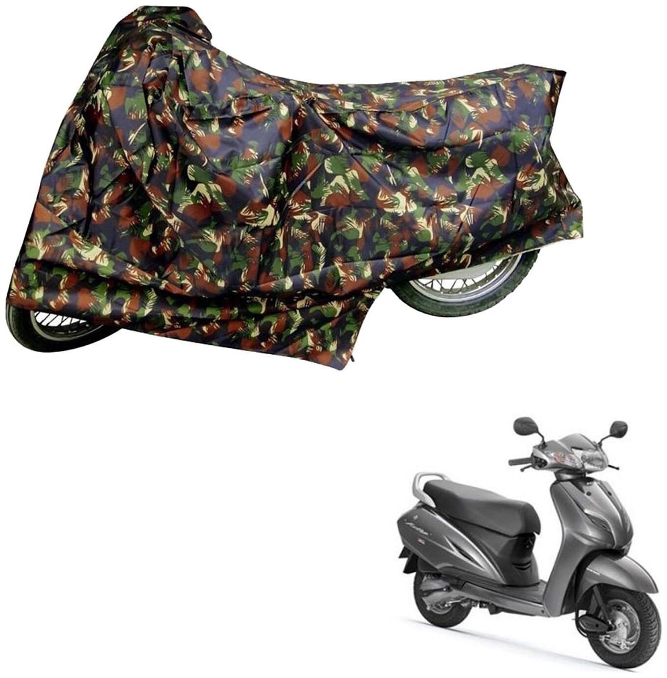 

AutoRetail UV Resistant Two Wheeler Polyster Cover for Honda Activa 3G (Mirror Pocket Multicolor)