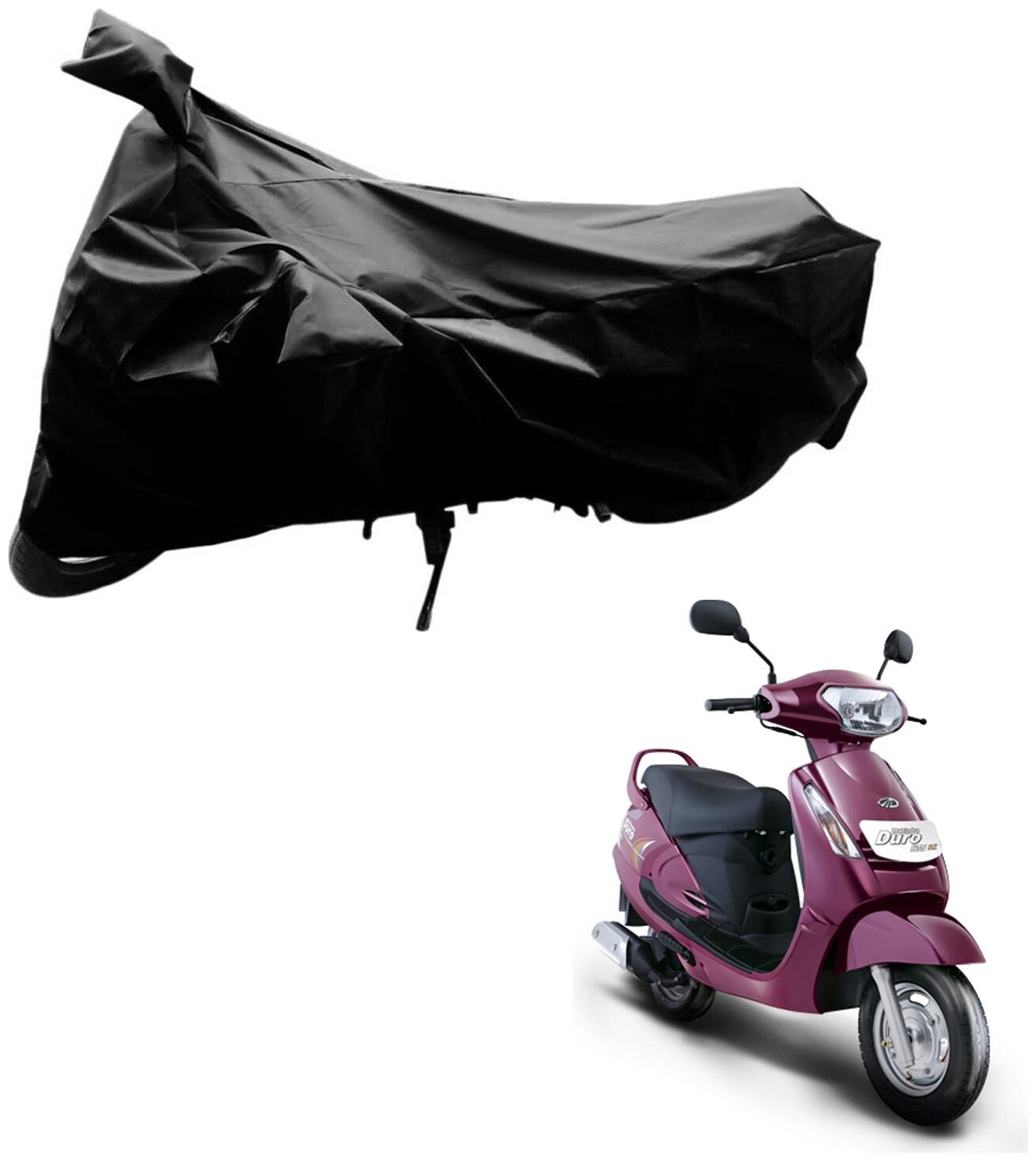 

AutoRetail Weather Resistant Two Wheeler Polyster Cover for Mahindra Kine (Mirror Pocket Black Color)