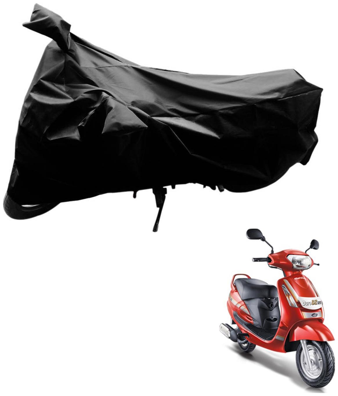 

AutoRetail Weather Resistant Two Wheeler Polyster Cover for Mahindra Duro DZ (Mirror Pocket Black Color)
