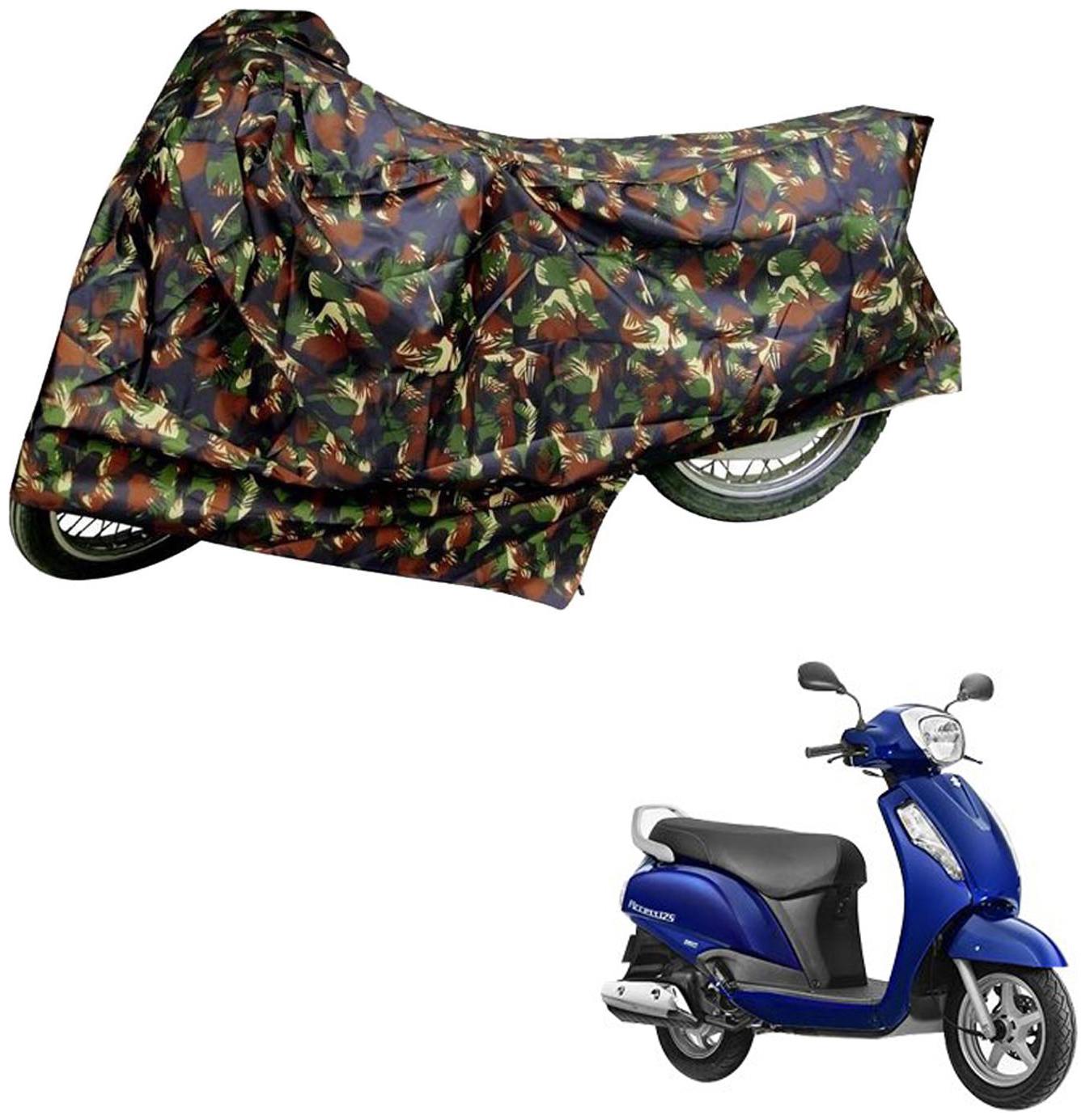 

AutoRetail Weather Resistant Two Wheeler Polyster Cover for Suzuki Access (Mirror Pocket Multi Color)
