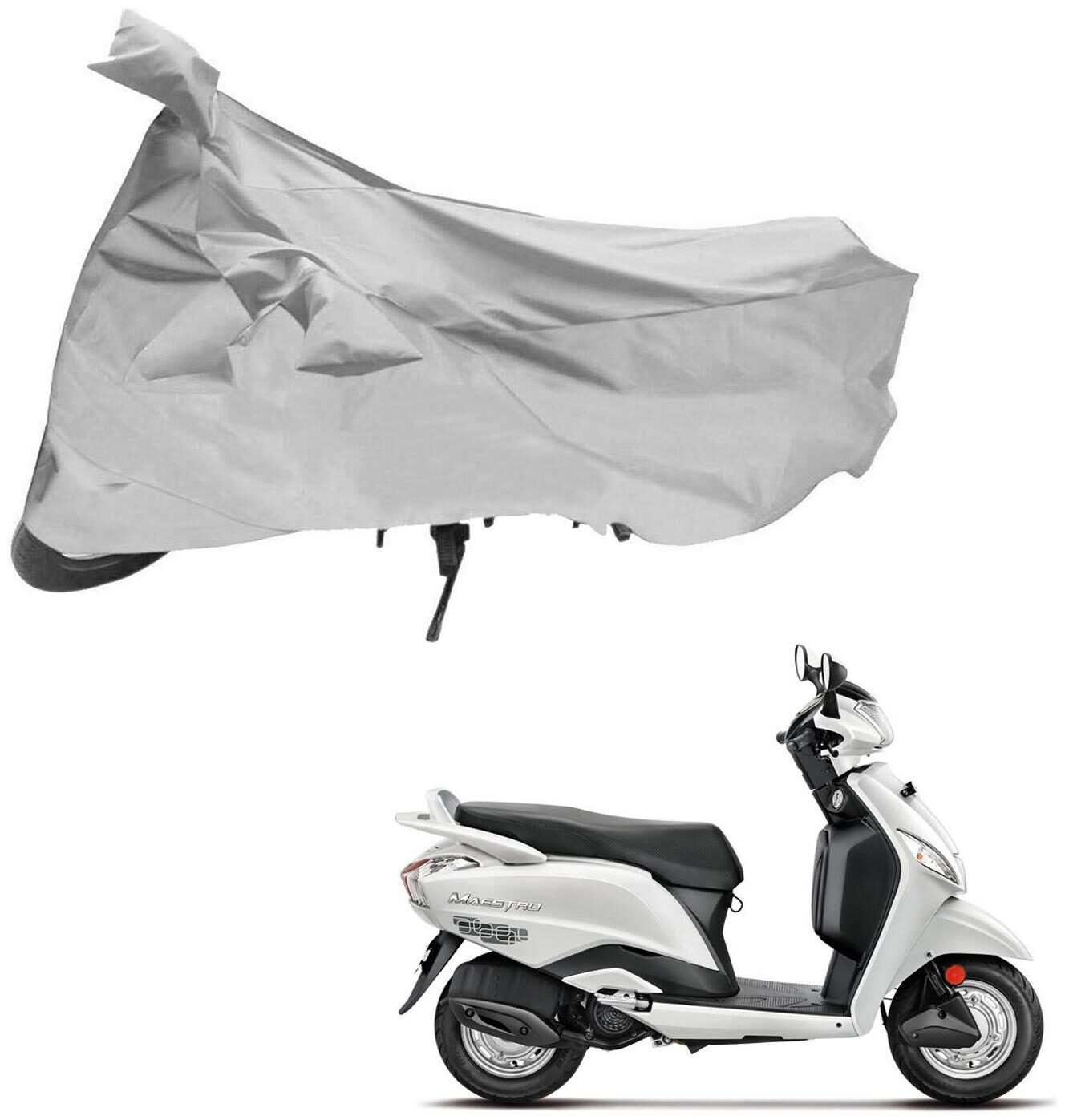

AutoRetail Weather Resistant Two Wheeler Polyster Cover for Hero Maestro (Mirror Pocket Silver Color)