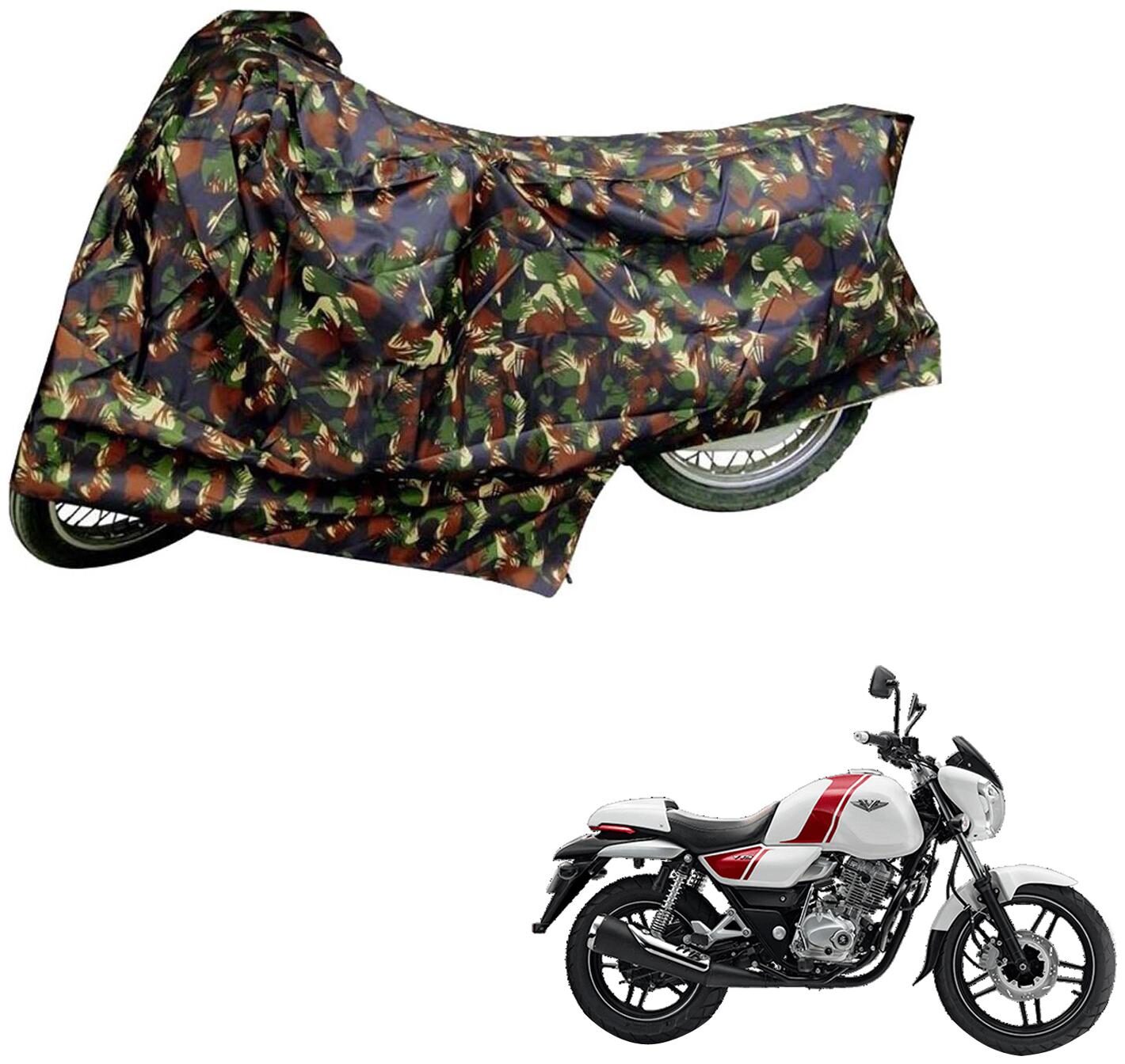 

AutoRetail Weather Resistant Two Wheeler Polyster Cover for Bajaj V15 (Mirror Pocket Multi Color)