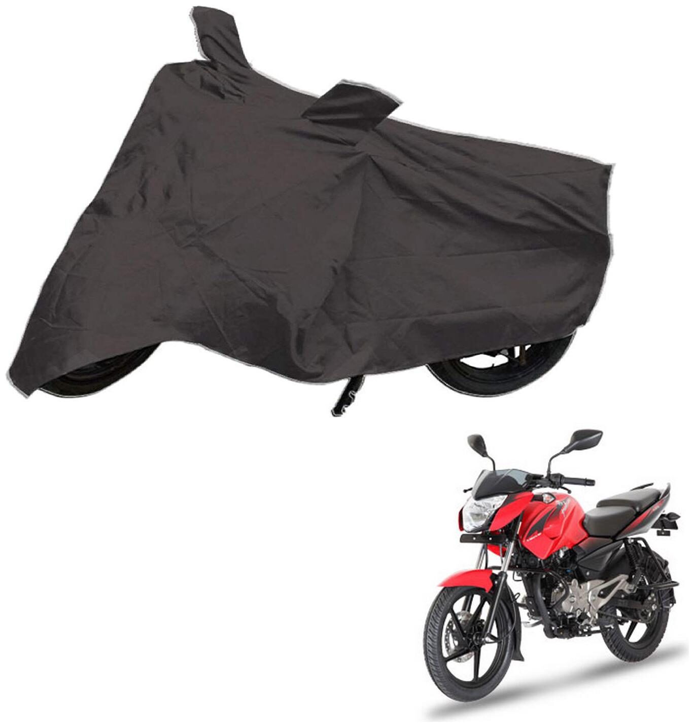 

AutoRetail Weather Resistant Two Wheeler Polyster Cover for Bajaj Pulsar 135 LS (Mirror Pocket Grey Color)