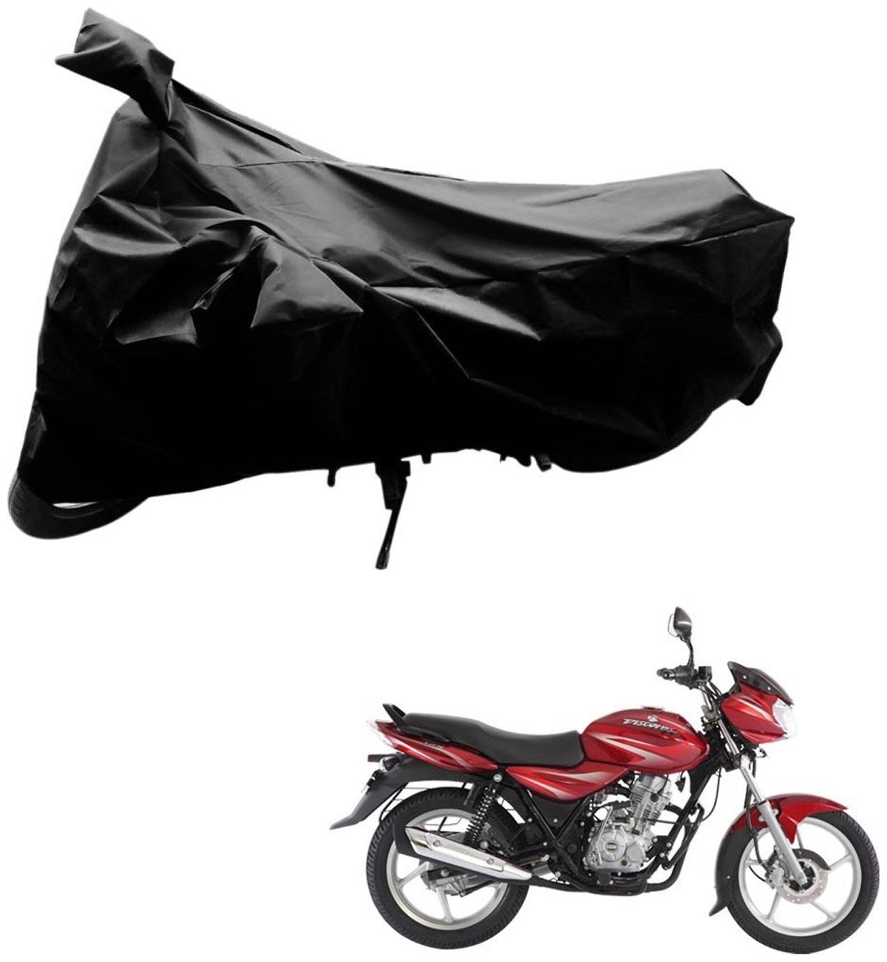 

AutoRetail Weather Resistant Two Wheeler Polyster Cover for Bajaj Discover 125 DTS-i (Mirror Pocket Black Color)