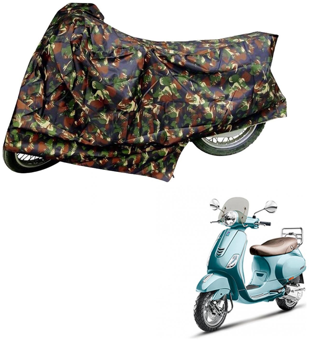 

AutoRetail Weather Resistant Two Wheeler Polyster Cover for Piaggio Vespa VXl 150 (Mirror Pocket Multi Color)
