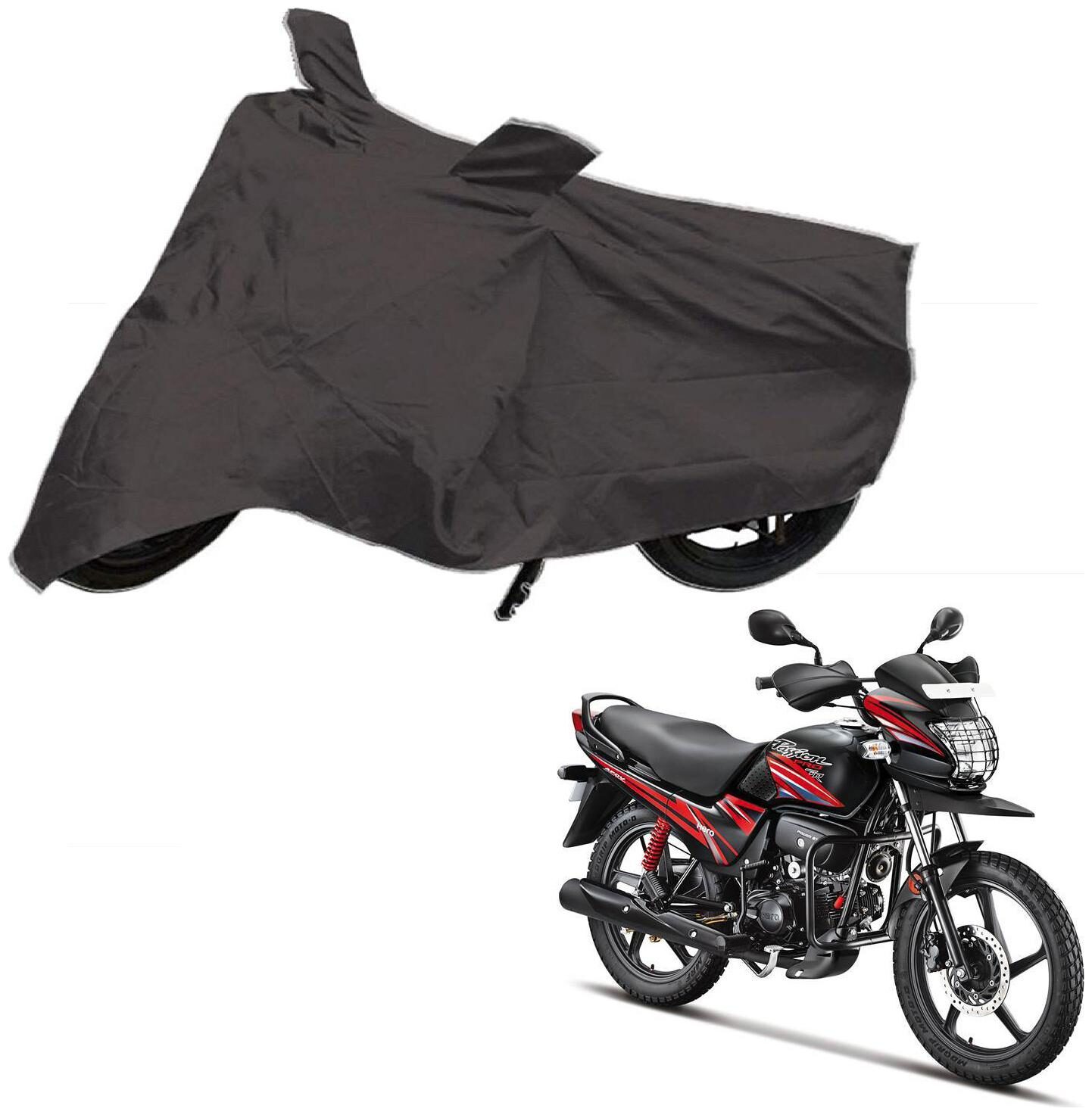 

AutoRetail Weather Resistant Two Wheeler Polyster Cover for Hero Passion Pro TR (Mirror Pocket Grey Color)