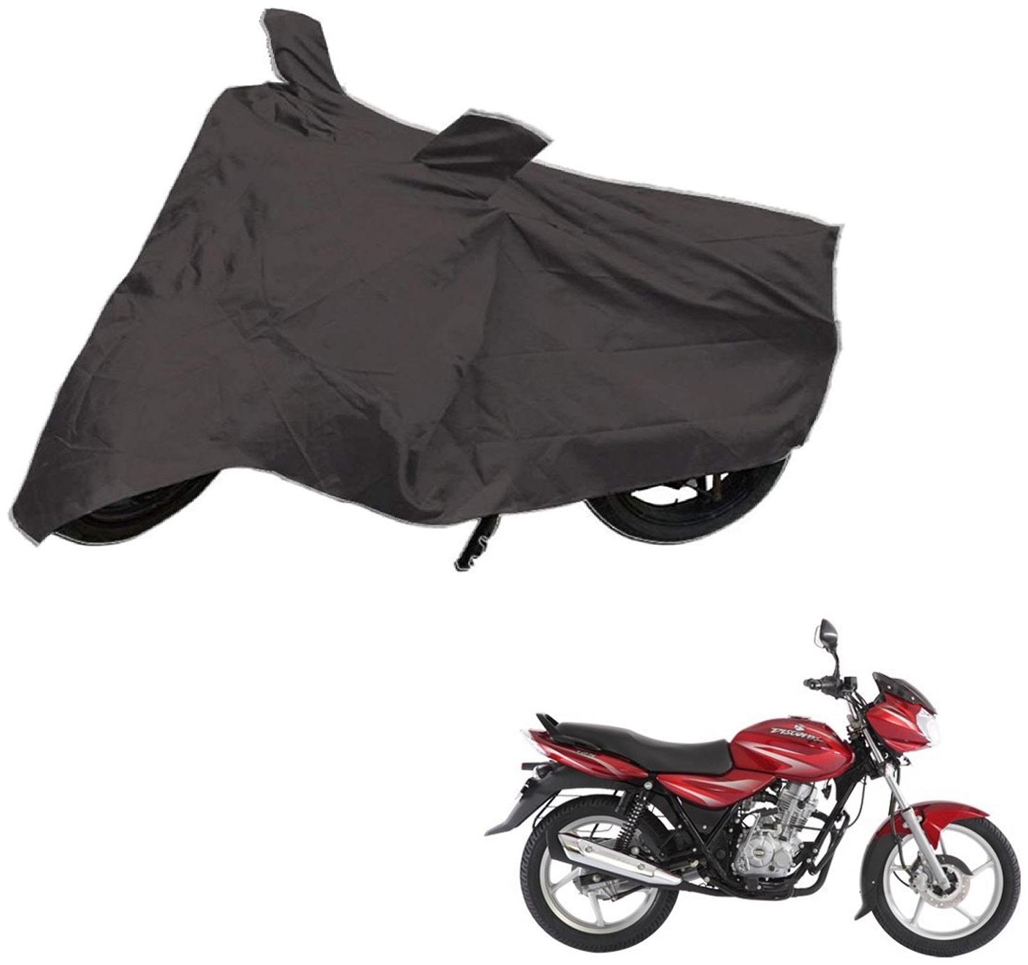 

AutoRetail Weather Resistant Two Wheeler Polyster Cover for Bajaj Discover 125 DTS-i (Mirror Pocket Grey Color)