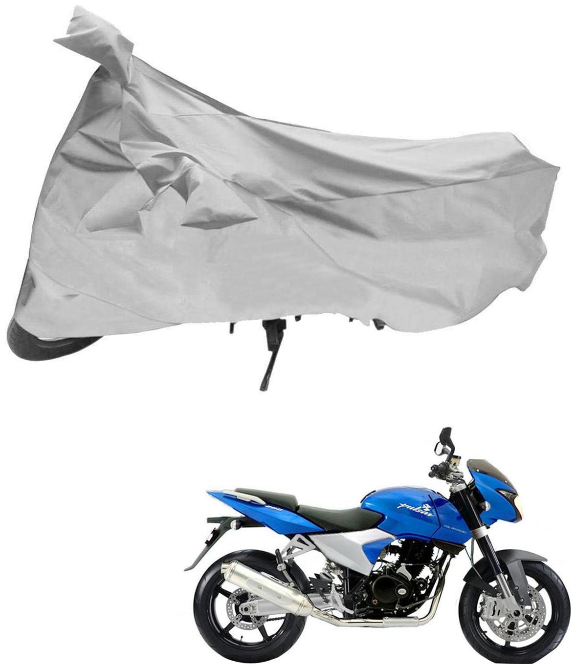 

AutoRetail Weather Resistant Two Wheeler Polyster Cover for Bajaj Pulsar 150 DTS-i (Mirror Pocket Silver Color)