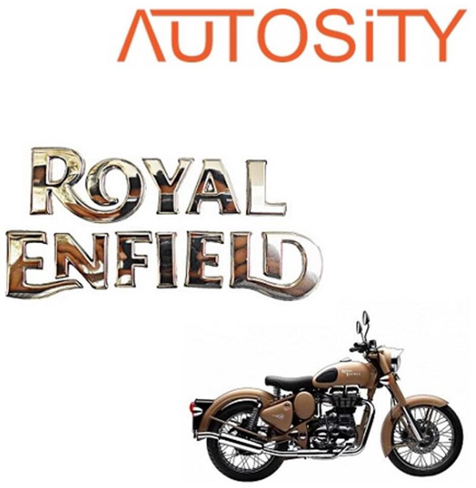 autosity monogram logo bike emblem for royal enfield classic chrome bike logo