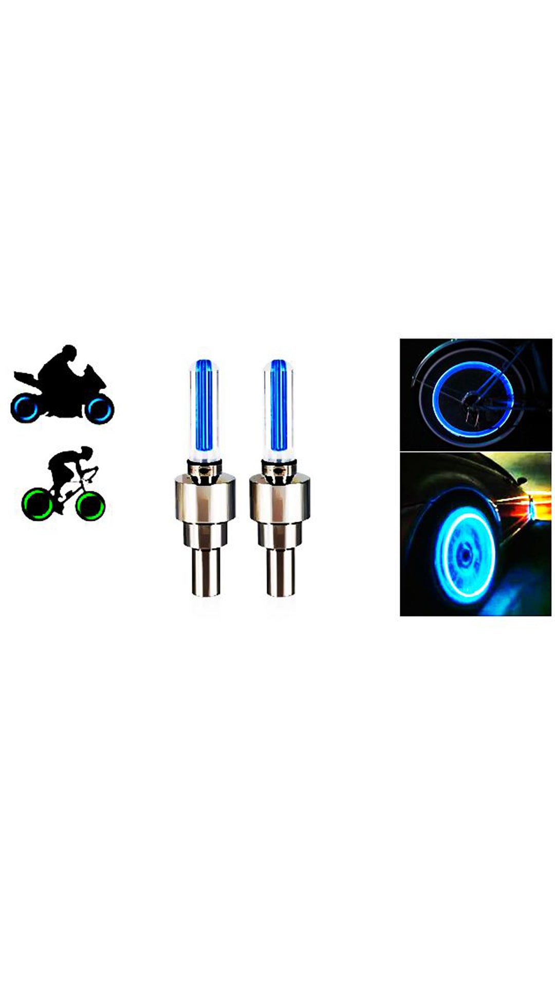 AutoSun Set of 2 Tyre Led Lights With Motion Sensor (Assorted)