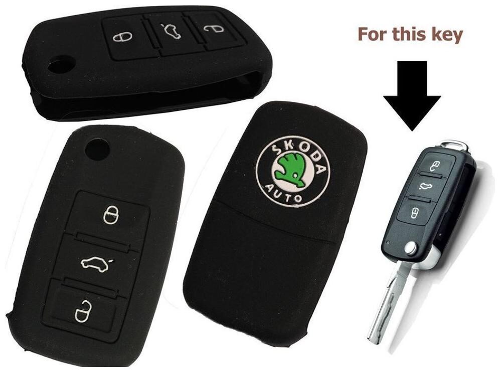 

AutoSun Silicone Flip Key Cover for Skoda Yeti (For 3 Button Flip Key)