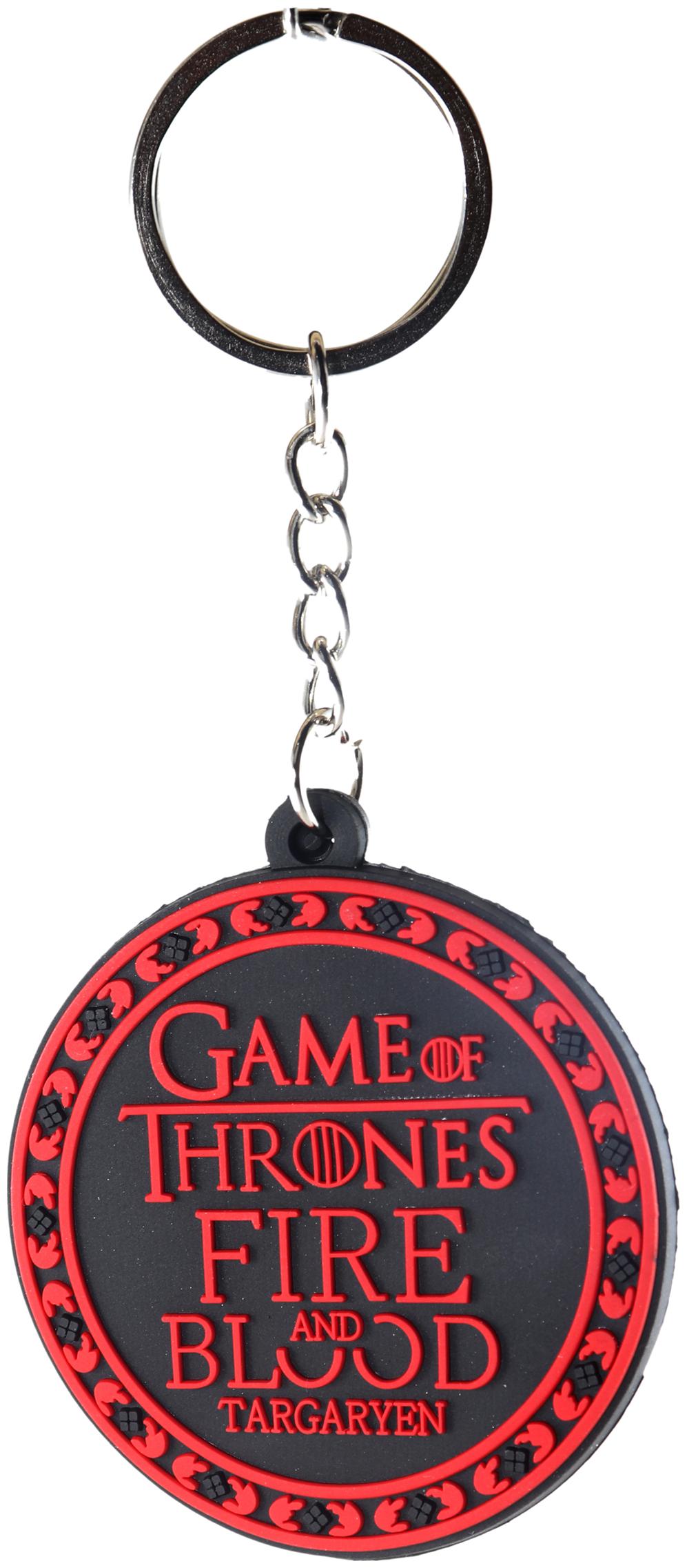 

AVI Keychain with Rubber Game of Thrones Fire and Blood ( Pack of 1)