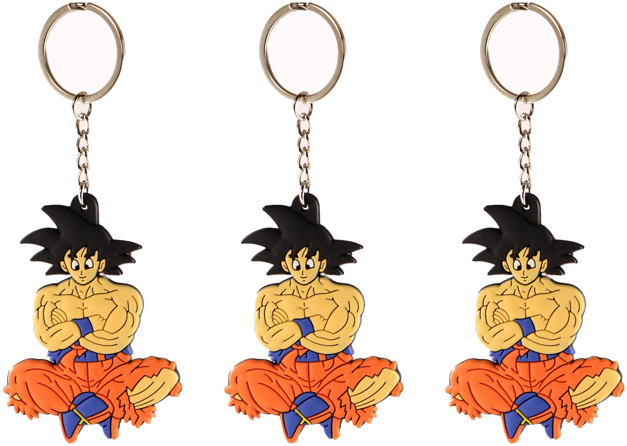 

AVI Techpro with Doublesided Rubber Dragon Ball Z Design Keychain (Pack of 3)
