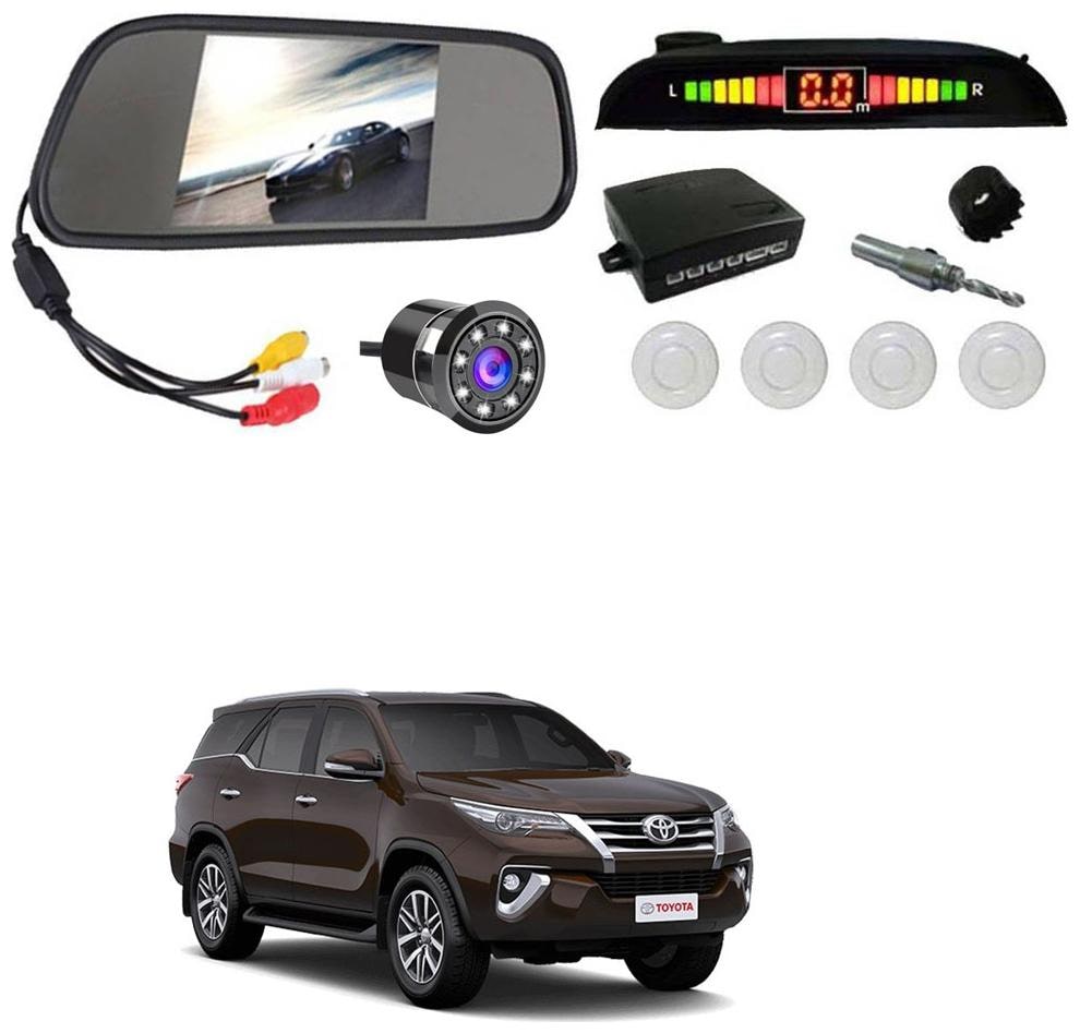 

AYW Car Rear View Camera With White Sensor and Screen of New Fortuner